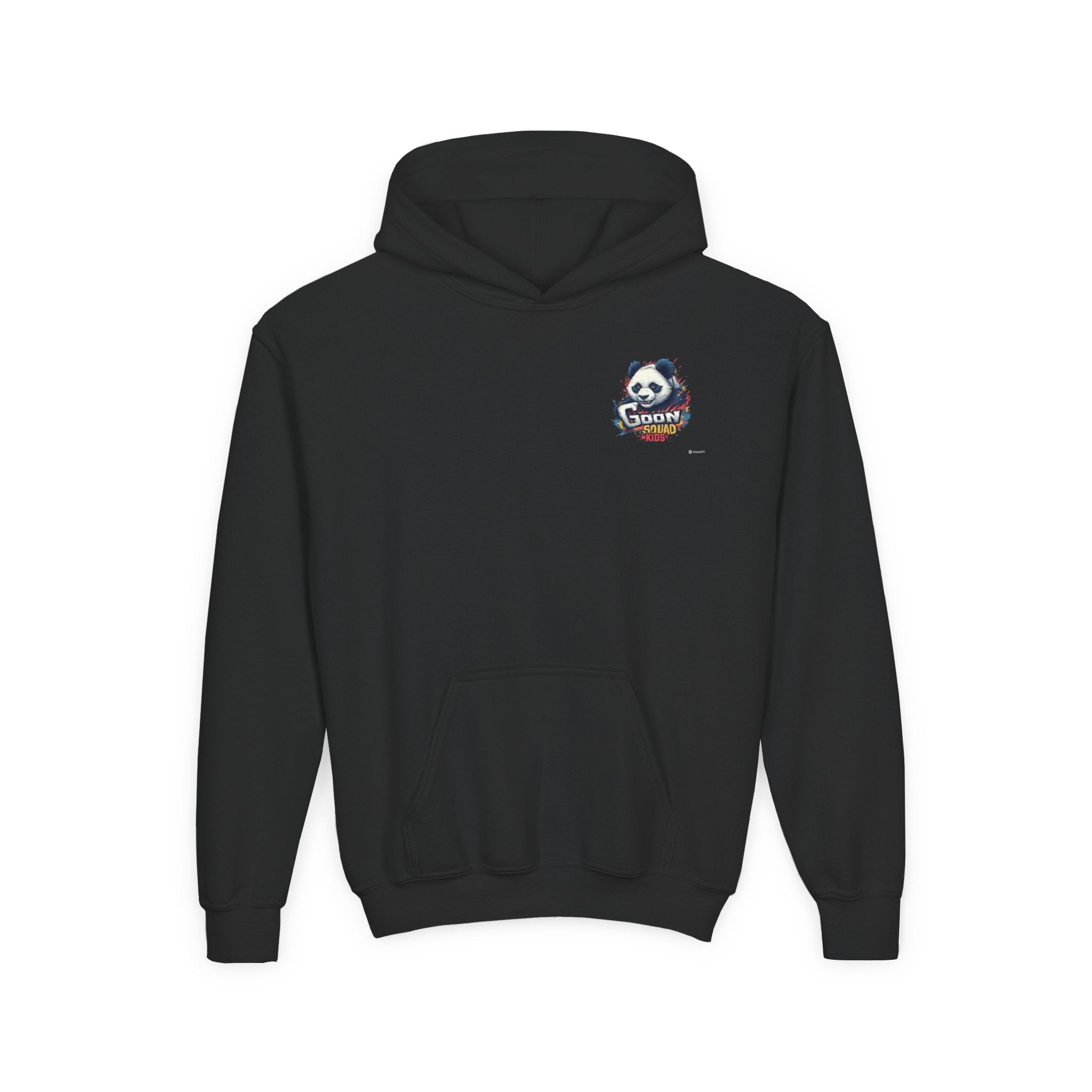 Kids Panda Cowboy Hoodie — “Goon Panda Outfitters” Graphic Youth Sweatshirt
