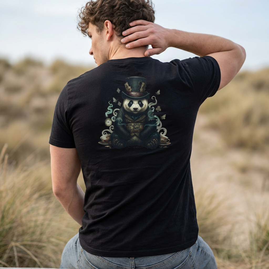 Panda Gentleman T-Shirt — Top Hat Steampunk Panda Graphic Tee