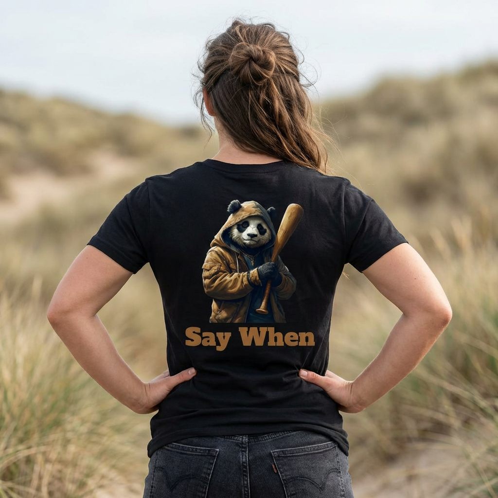 Say When Panda Tee Graphic T-Shirt