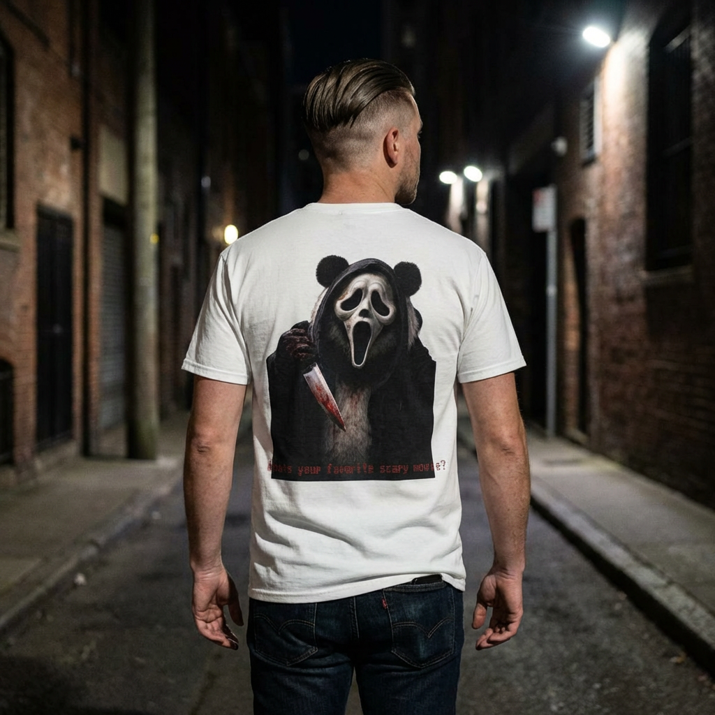 Scream Panda Graphic T-Shirt — Horror Tee