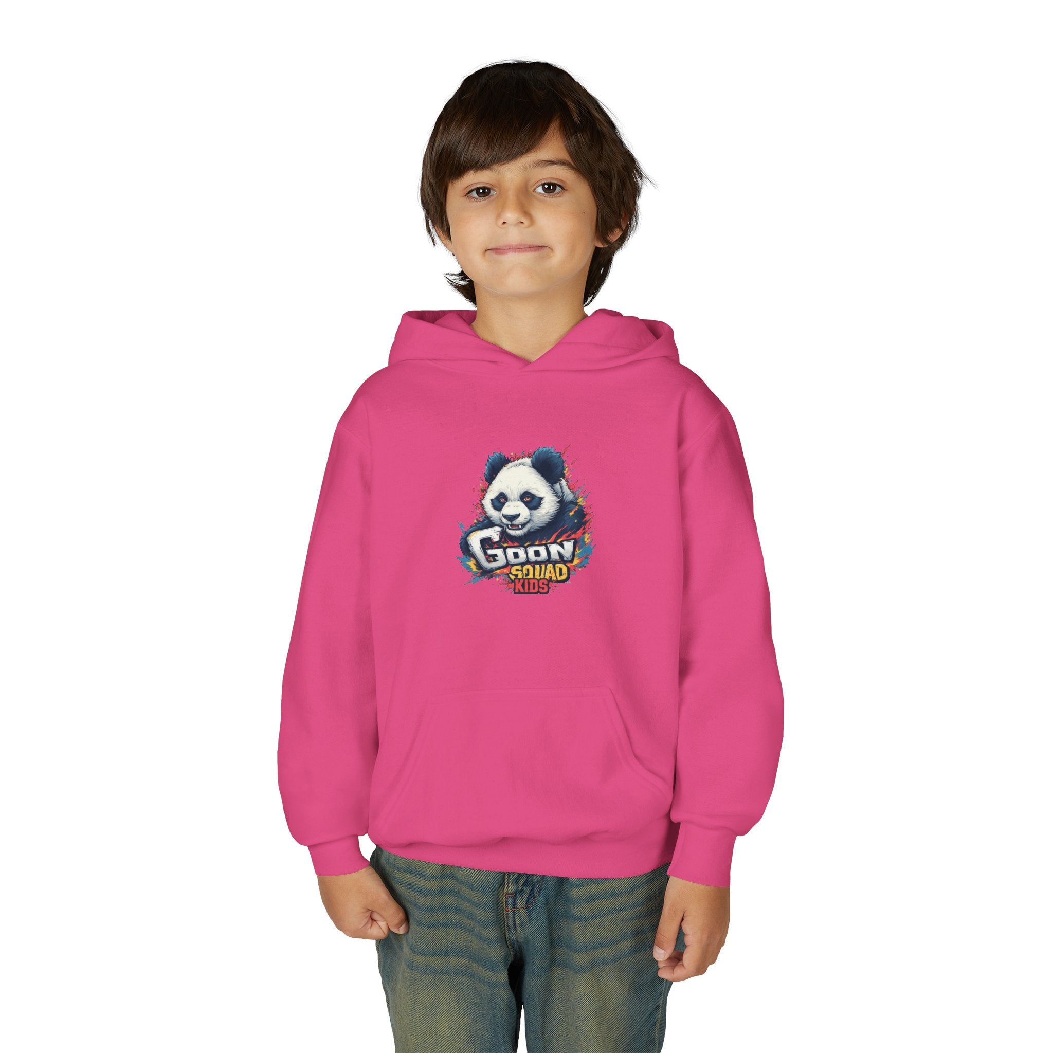 Youth Panda Hoodie - "Goon Squad" Cute Panda Graphic Kids Sweatshirt
