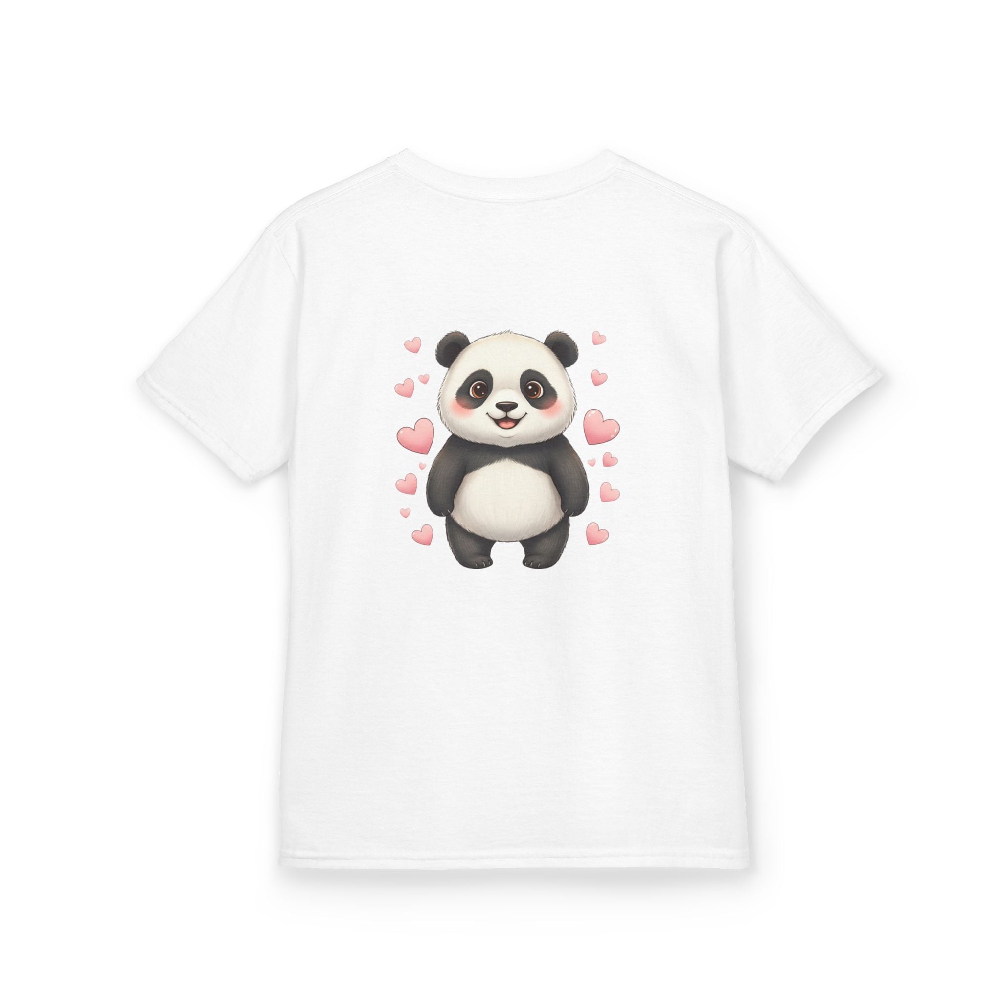 Kids Panda Tee - "Goon Panda Outfitters" Cute Panda with Hearts Kids T-Shirt