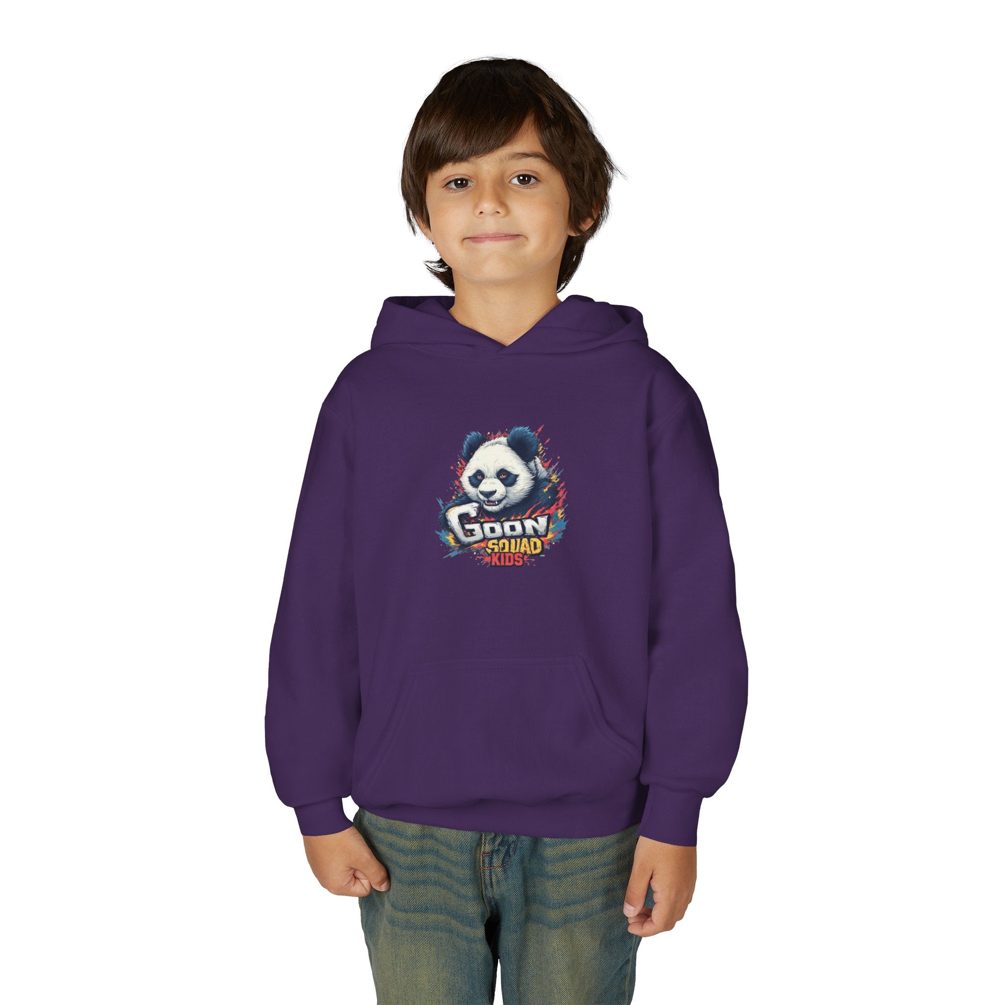 Youth Panda Hoodie - "Goon Squad" Cute Panda Graphic Kids Sweatshirt