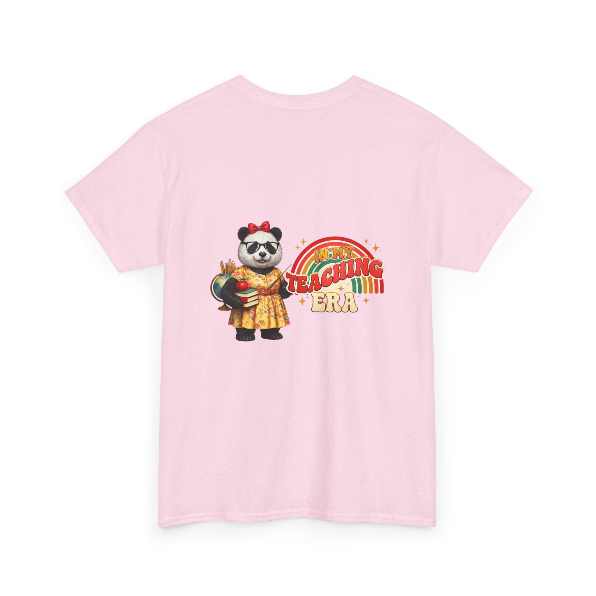 Panda Teacher Tee — 'Teaching Era' Retro Rainbow Teacher Appreciation Shirt