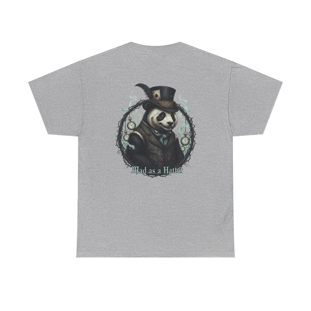 Panda in Top Hat T-Shirt — 'Mad as a Hatter' Vintage Gothic Tee