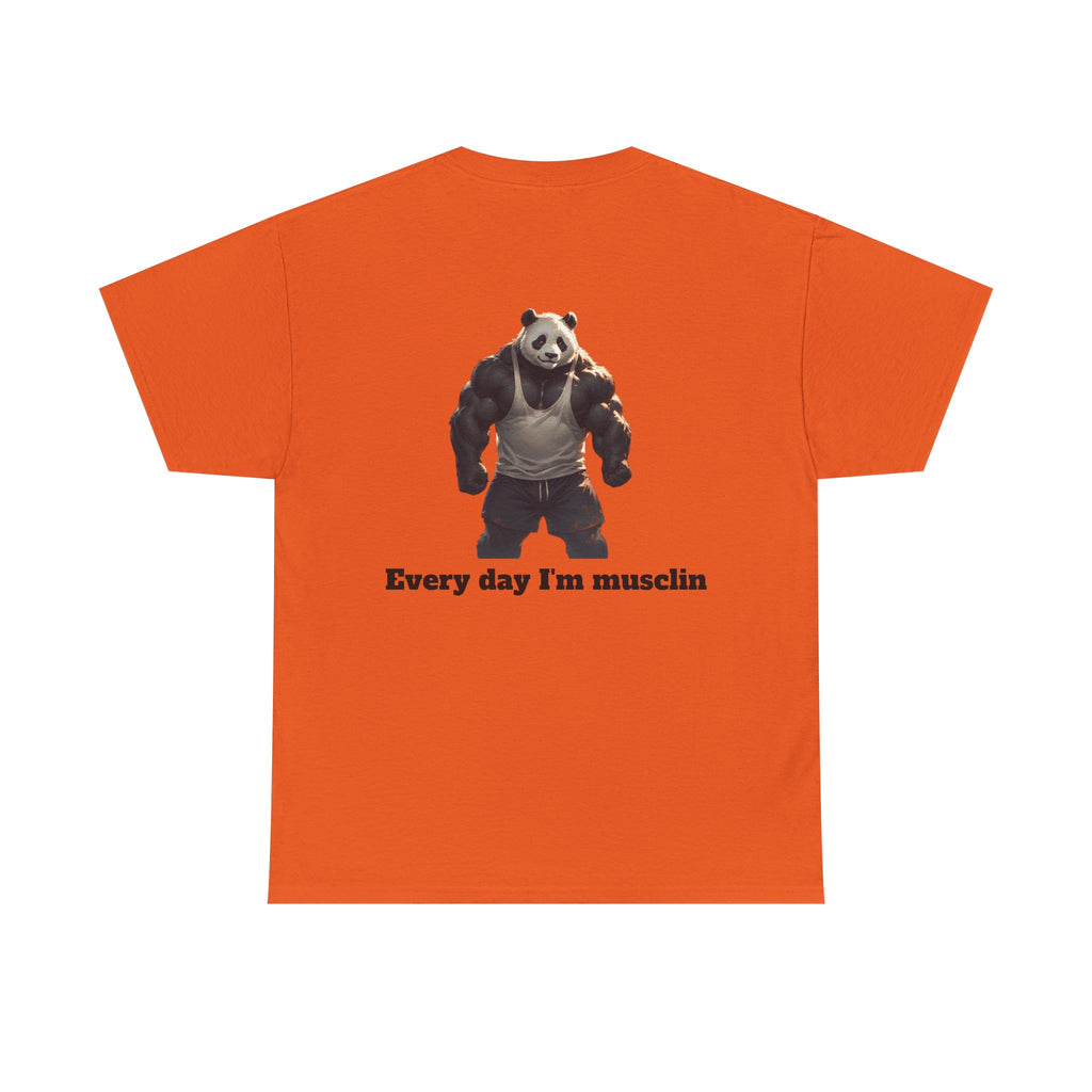 Every Day I'm Musclin Panda T-Shirt — Funny Gym Workout Tee