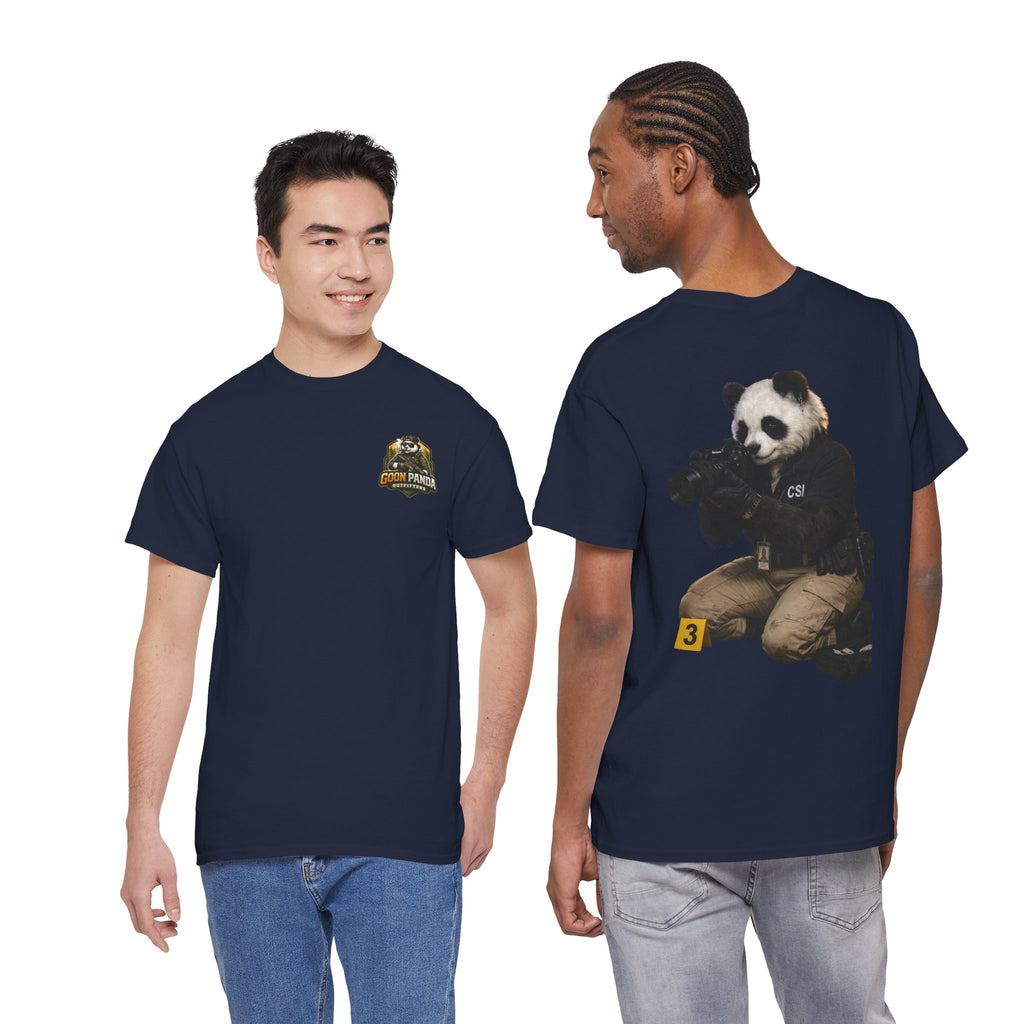 Panda Crime Scene T‑Shirt — CS Investigator Animal Graphic Tee