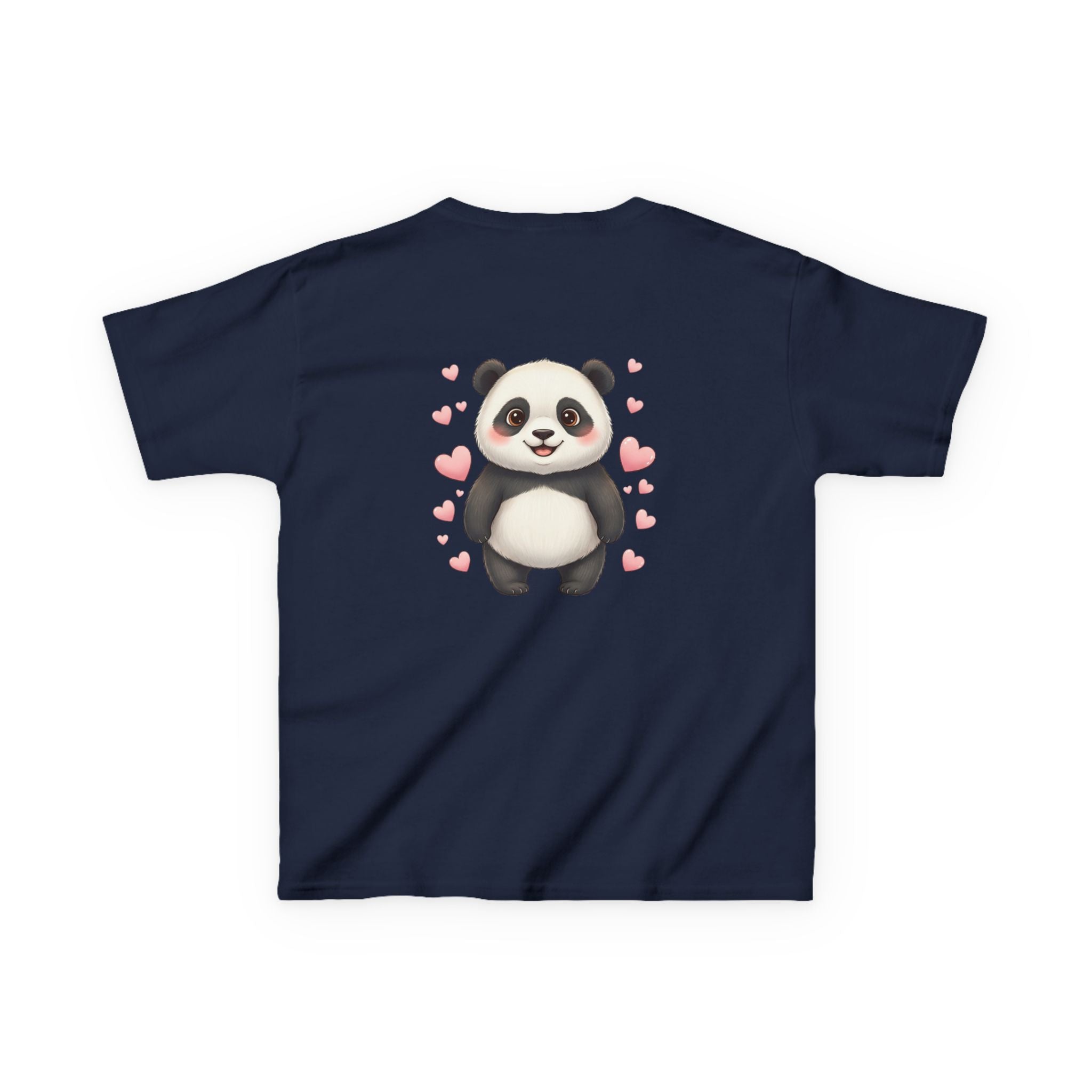 Kids Panda Tee - "Goon Panda Outfitters" Cute Panda with Hearts Kids T-Shirt
