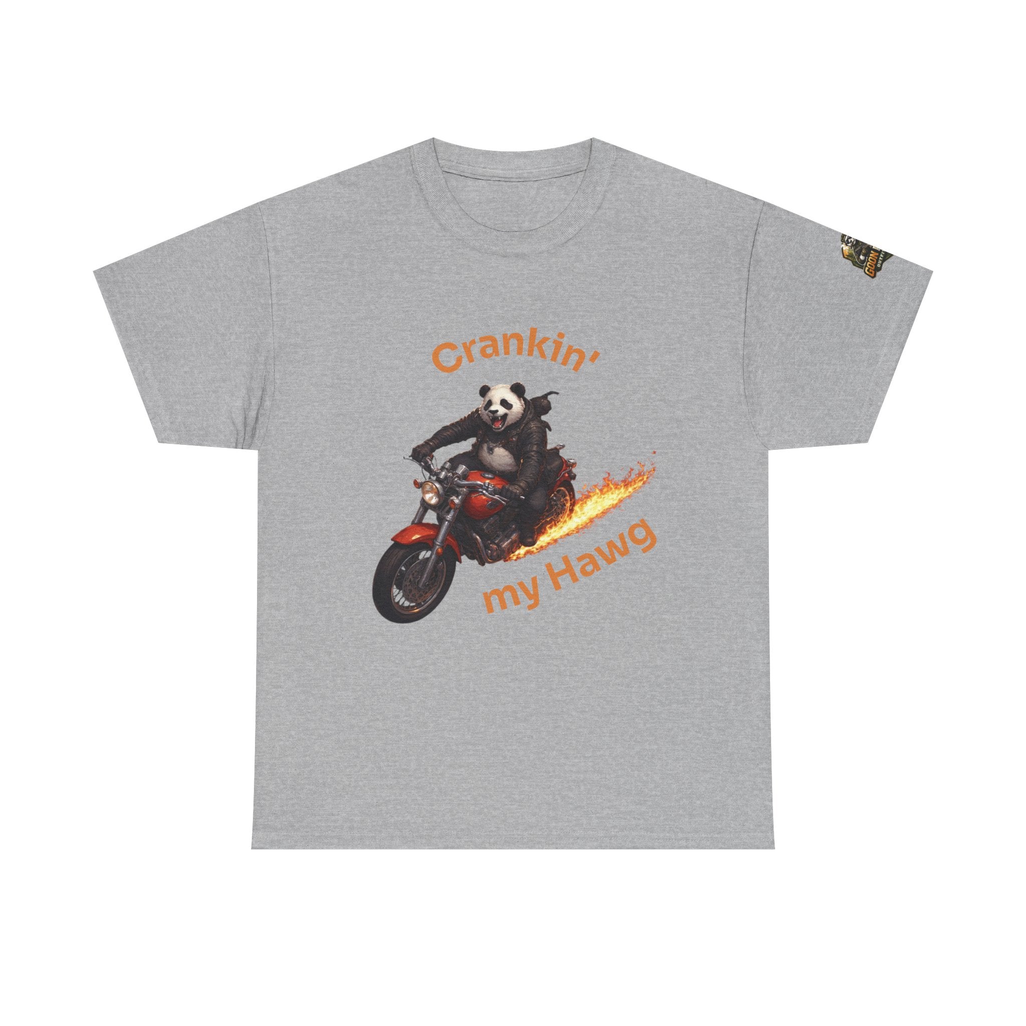 Crankin' My Hawg Motorcycle Panda T-Shirt