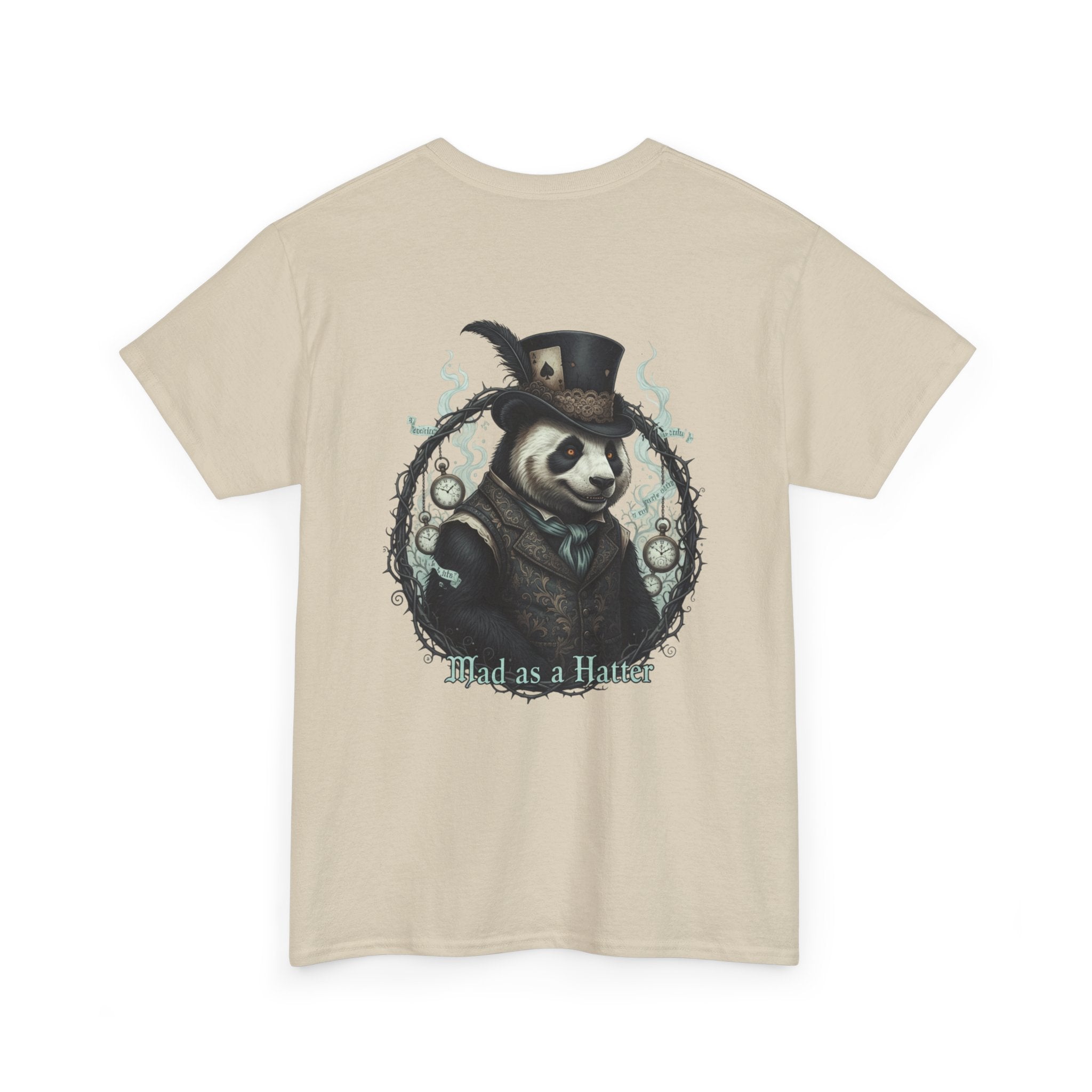 Panda in Top Hat T-Shirt — 'Mad as a Hatter' Vintage Gothic Tee