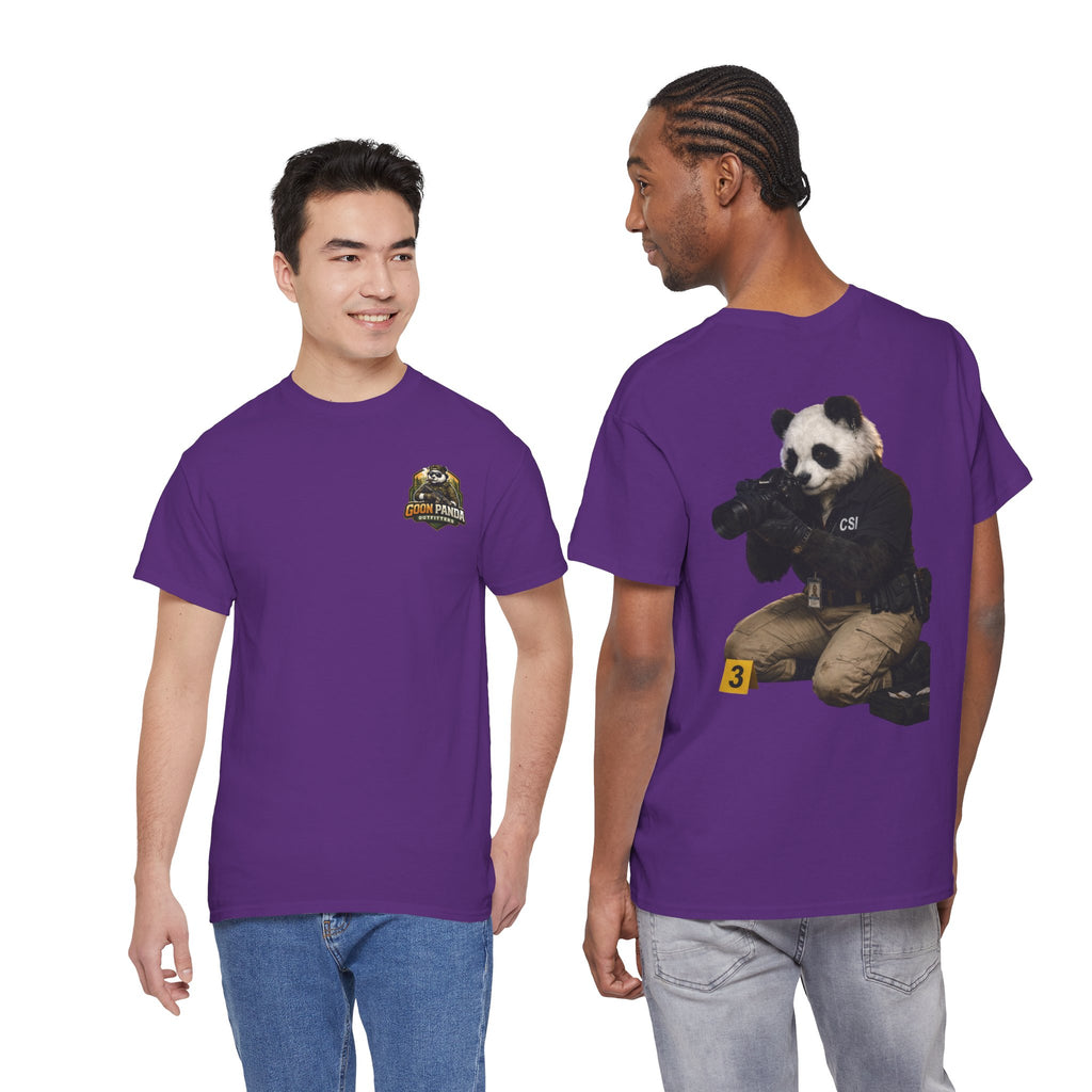 Panda Crime Scene T‑Shirt — CS Investigator Animal Graphic Tee