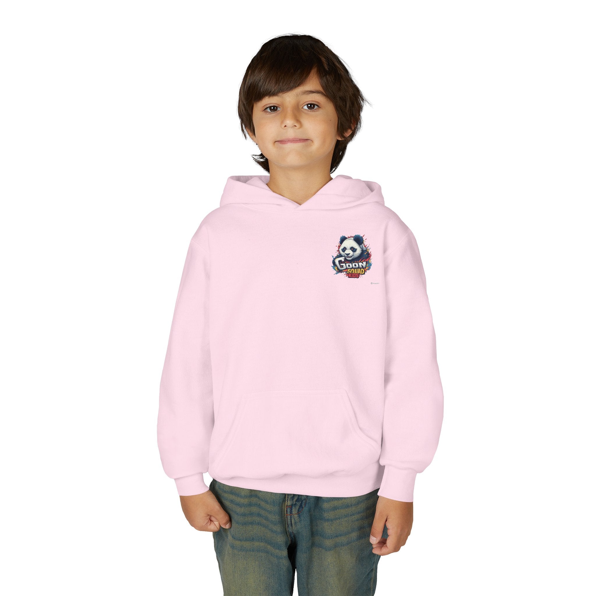 Kids Panda Cowboy Hoodie — “Goon Panda Outfitters” Graphic Youth Sweatshirt