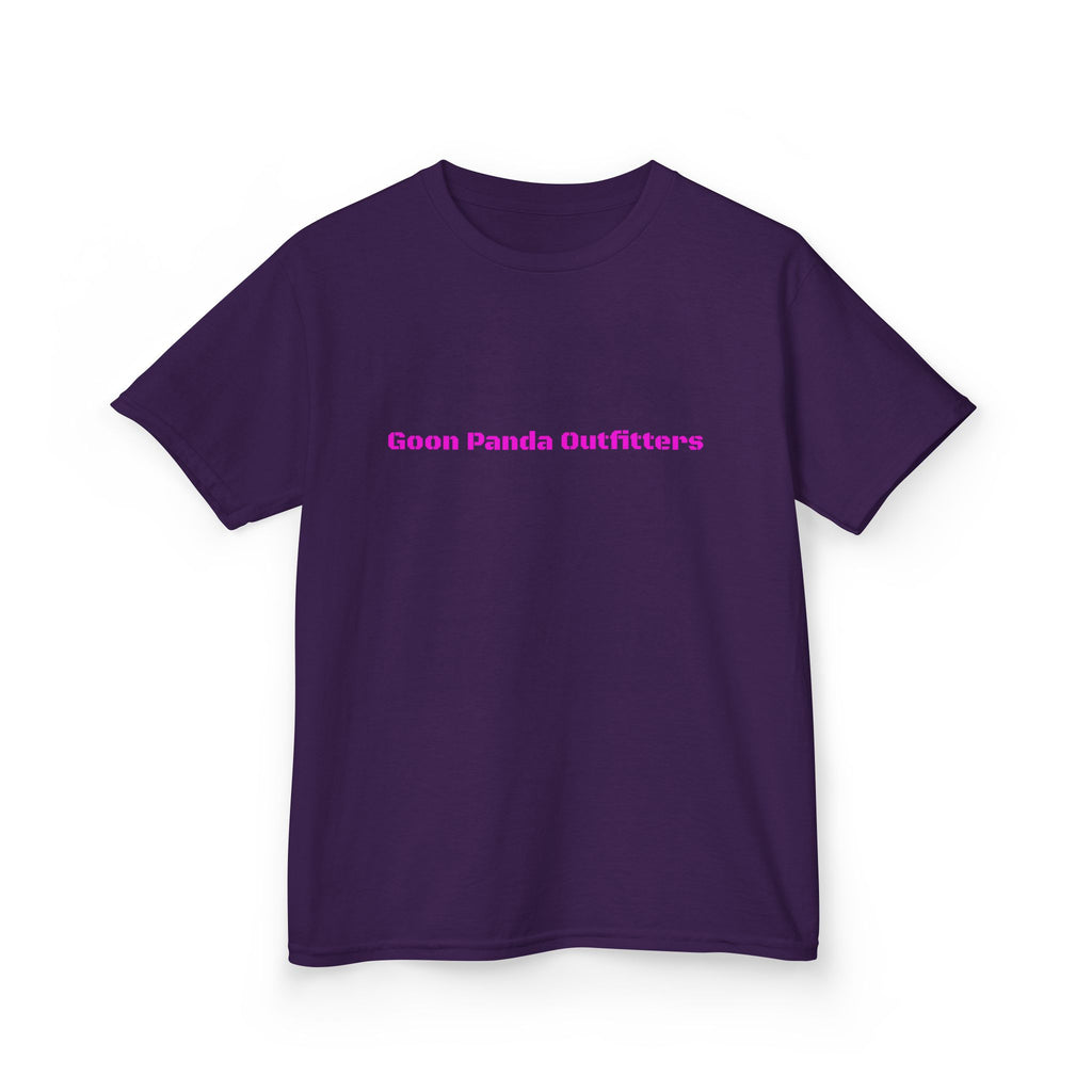 Kids Panda Tee - "Goon Panda Outfitters" Cute Panda with Hearts Kids T-Shirt