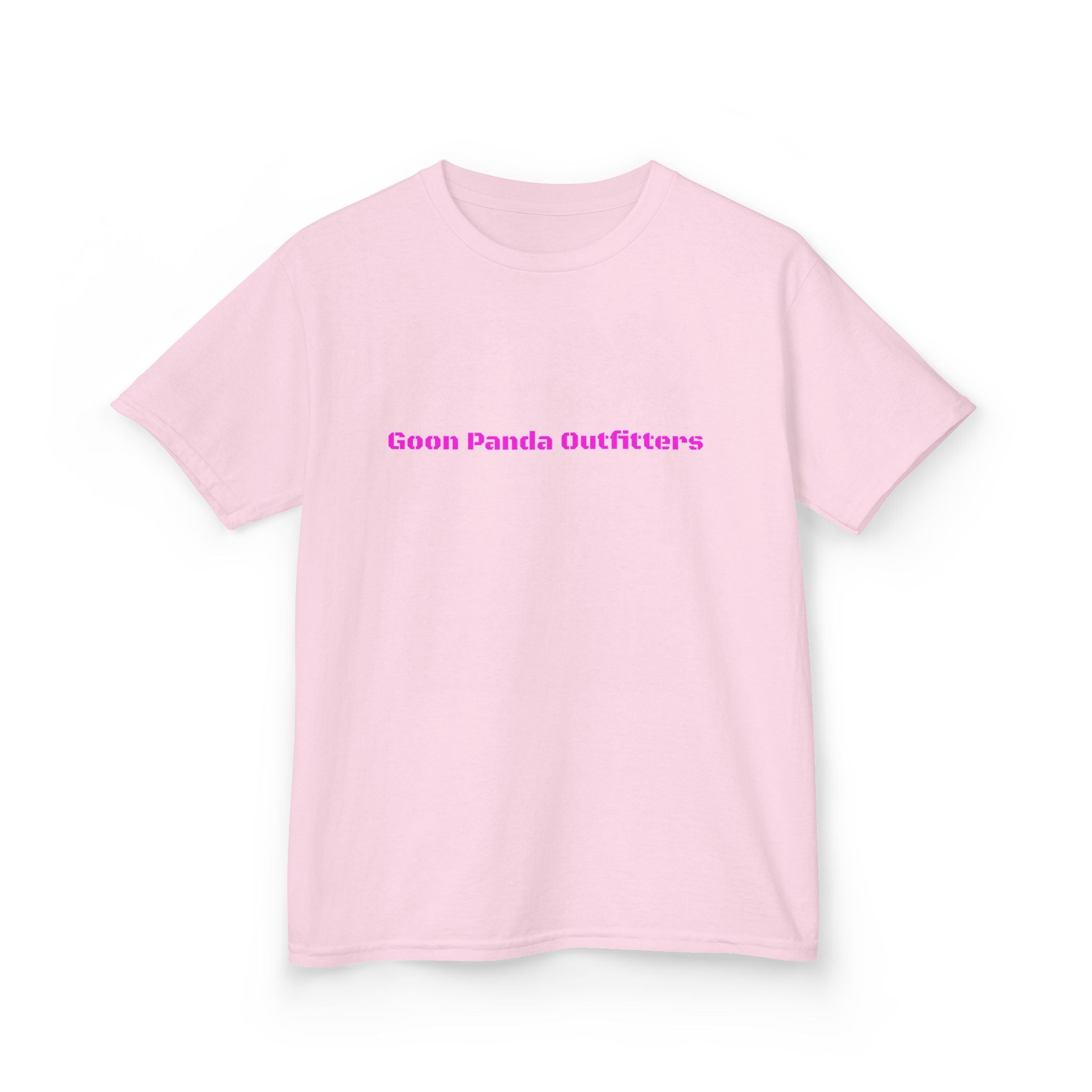 Kids Panda Tee - "Goon Panda Outfitters" Cute Panda with Hearts Kids T-Shirt