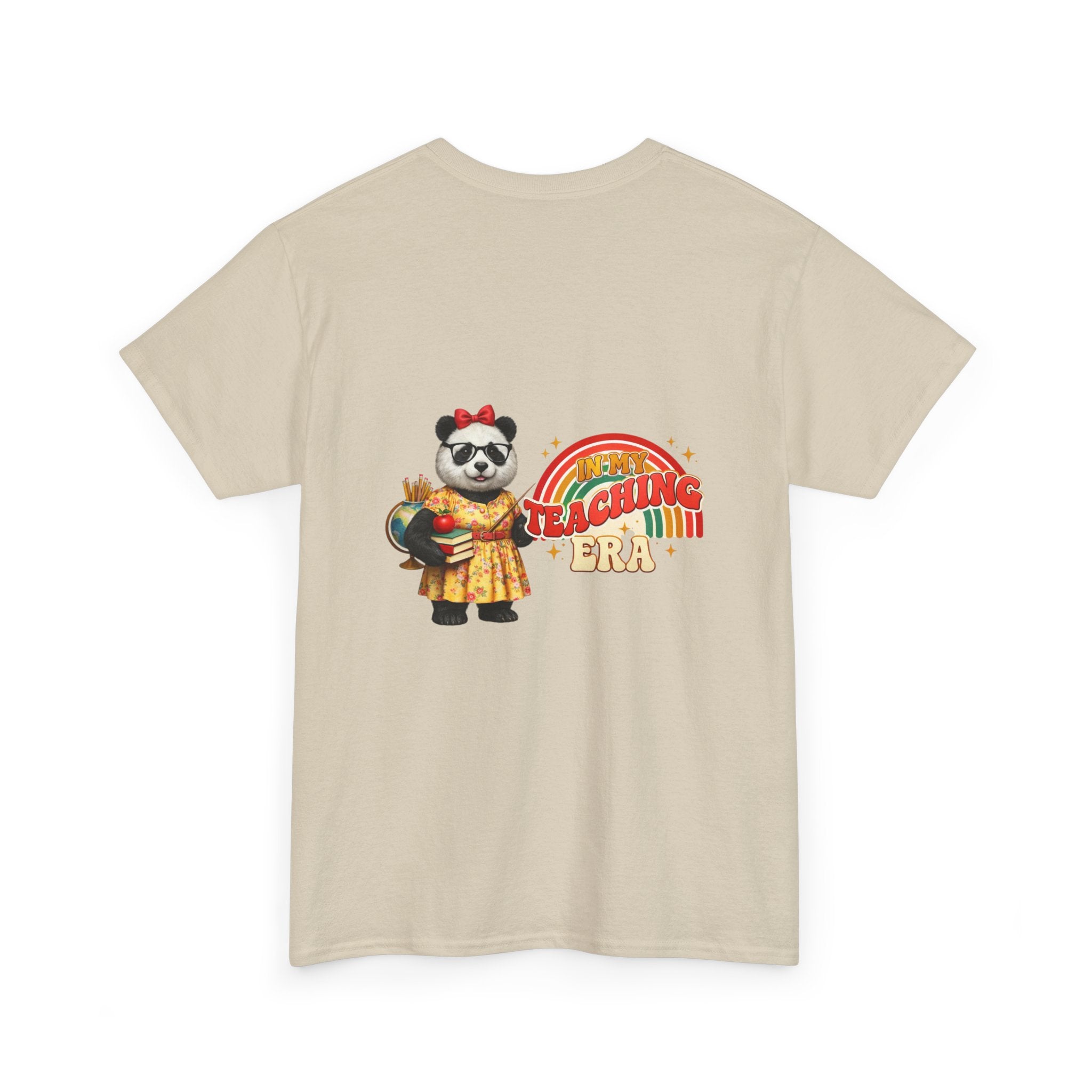 Panda Teacher Tee — 'Teaching Era' Retro Rainbow Teacher Appreciation Shirt