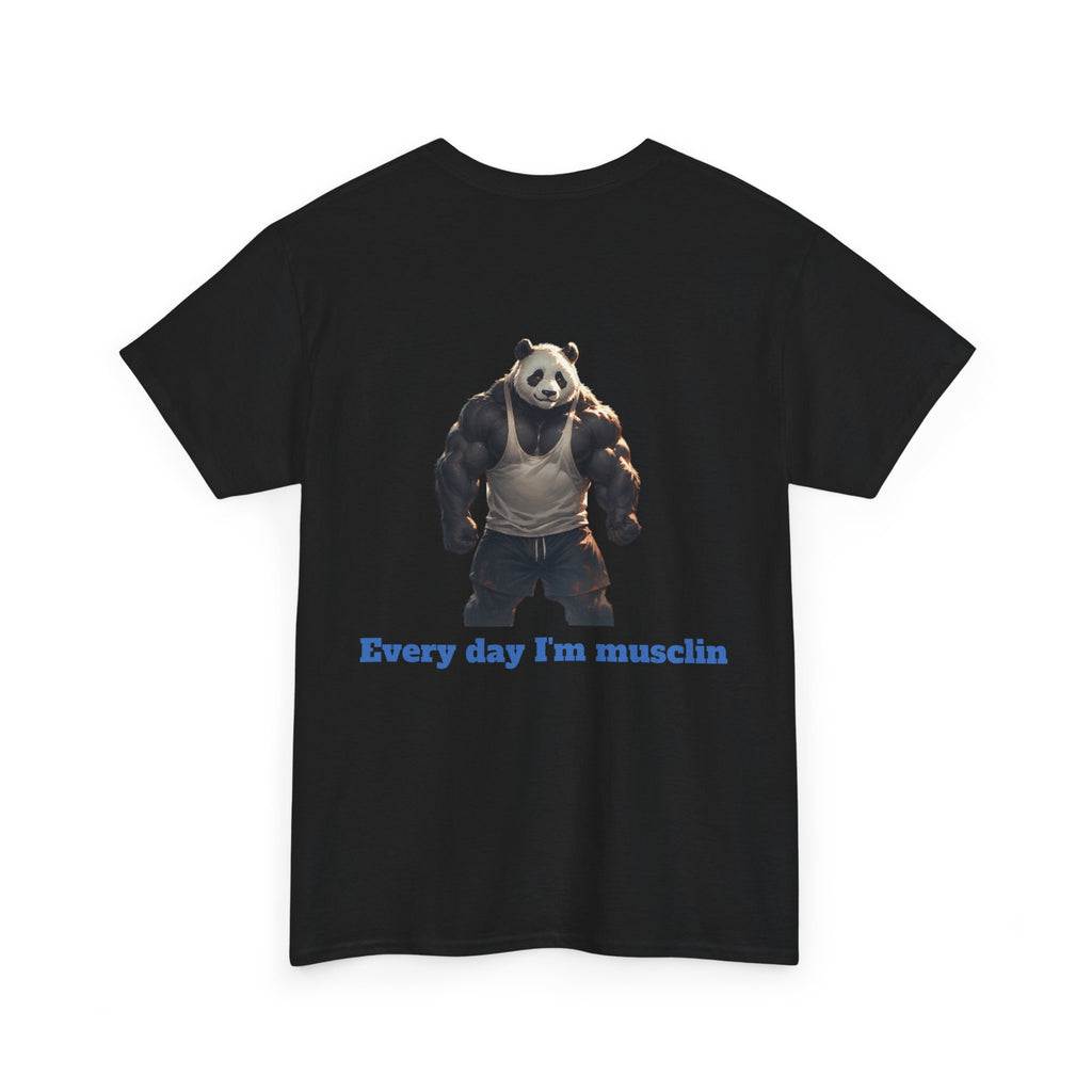 Every Day I'm Musclin Panda T-Shirt — Funny Gym Workout Tee