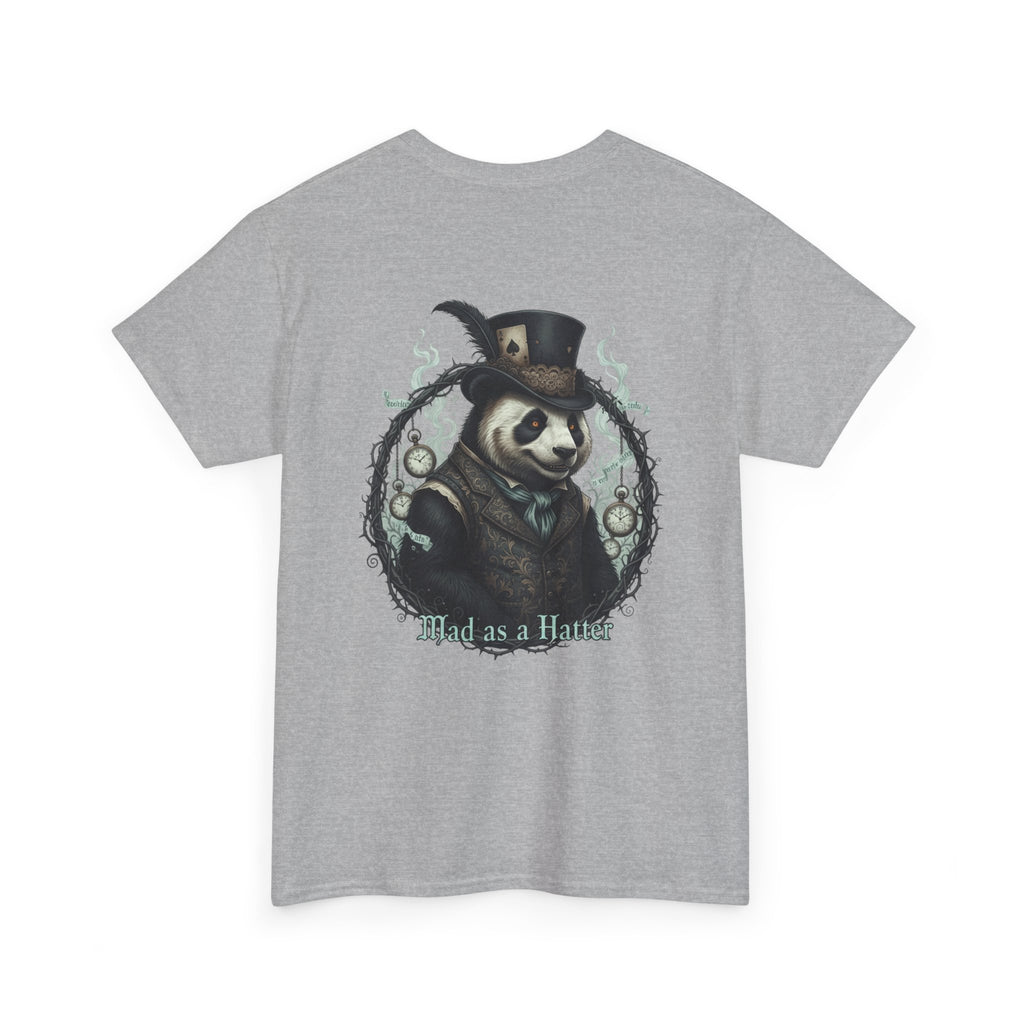 Panda in Top Hat T-Shirt — 'Mad as a Hatter' Vintage Gothic Tee