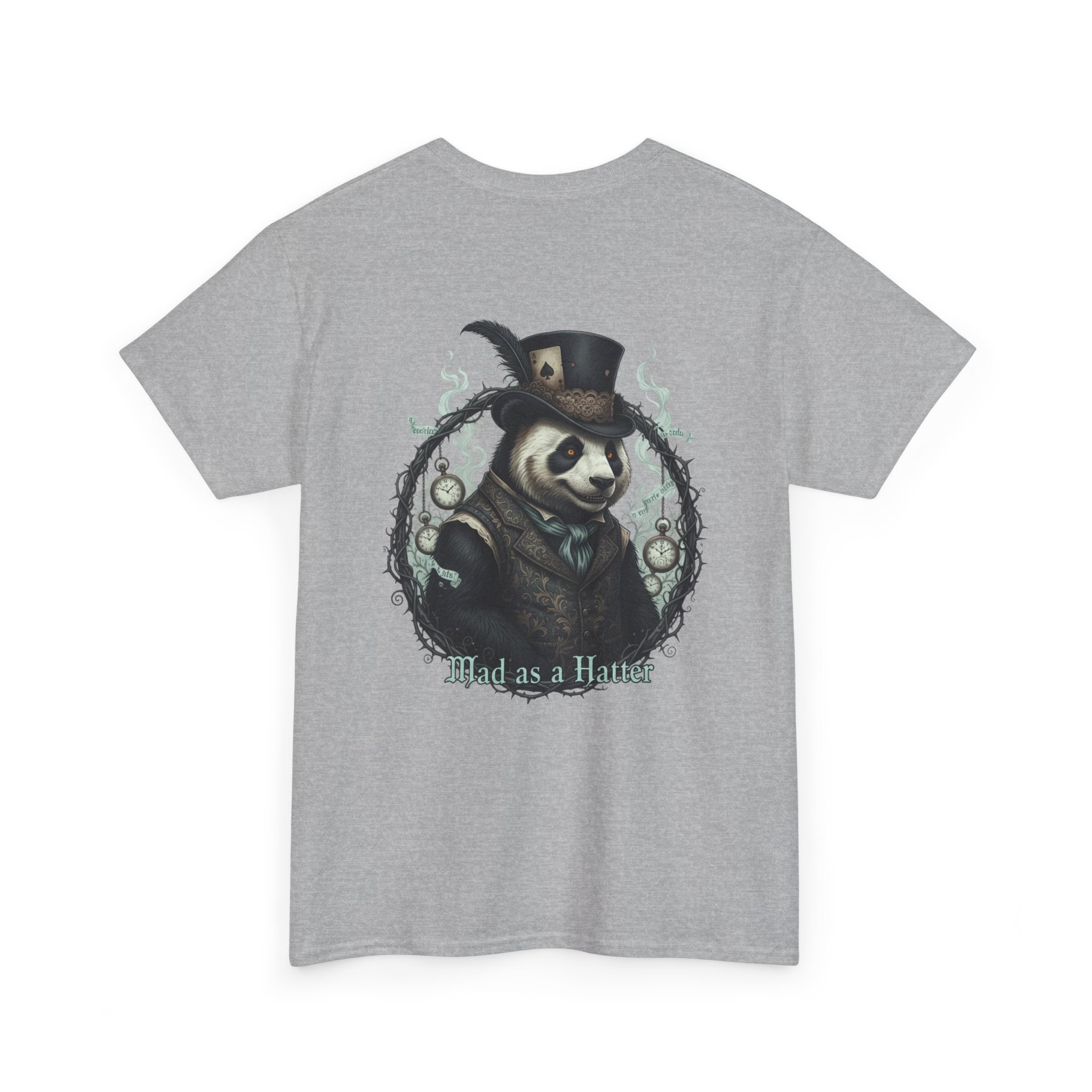 Panda in Top Hat T-Shirt — 'Mad as a Hatter' Vintage Gothic Tee