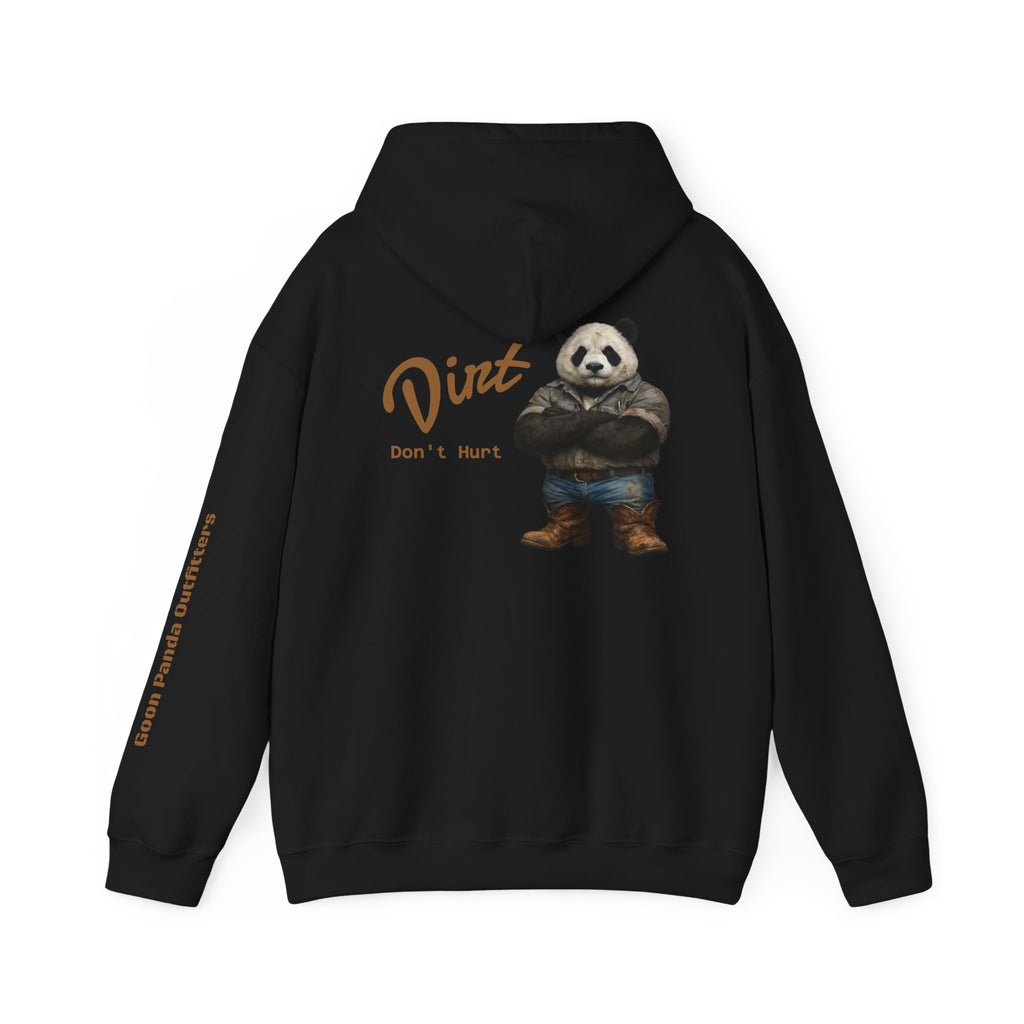 Panda 'Dirt Don't Hurt' Hoodie - Cute Vintage Bear Graphic Pullover