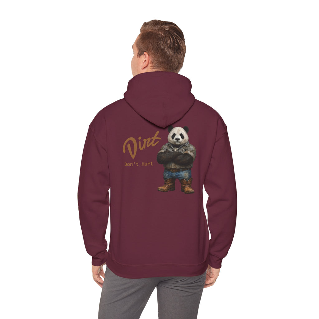 Panda 'Dirt Don't Hurt' Hoodie - Cute Vintage Bear Graphic Pullover