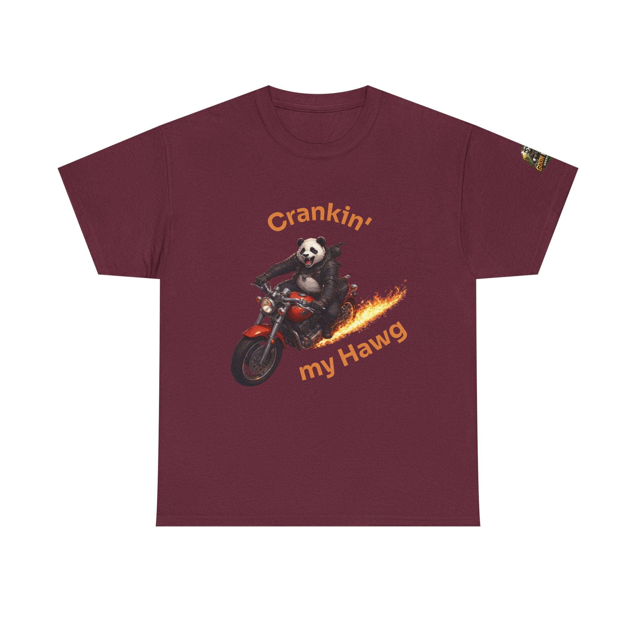 Crankin' My Hawg Motorcycle Panda T-Shirt