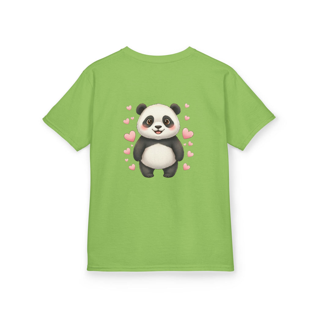 Kids Panda Tee - "Goon Panda Outfitters" Cute Panda with Hearts Kids T-Shirt