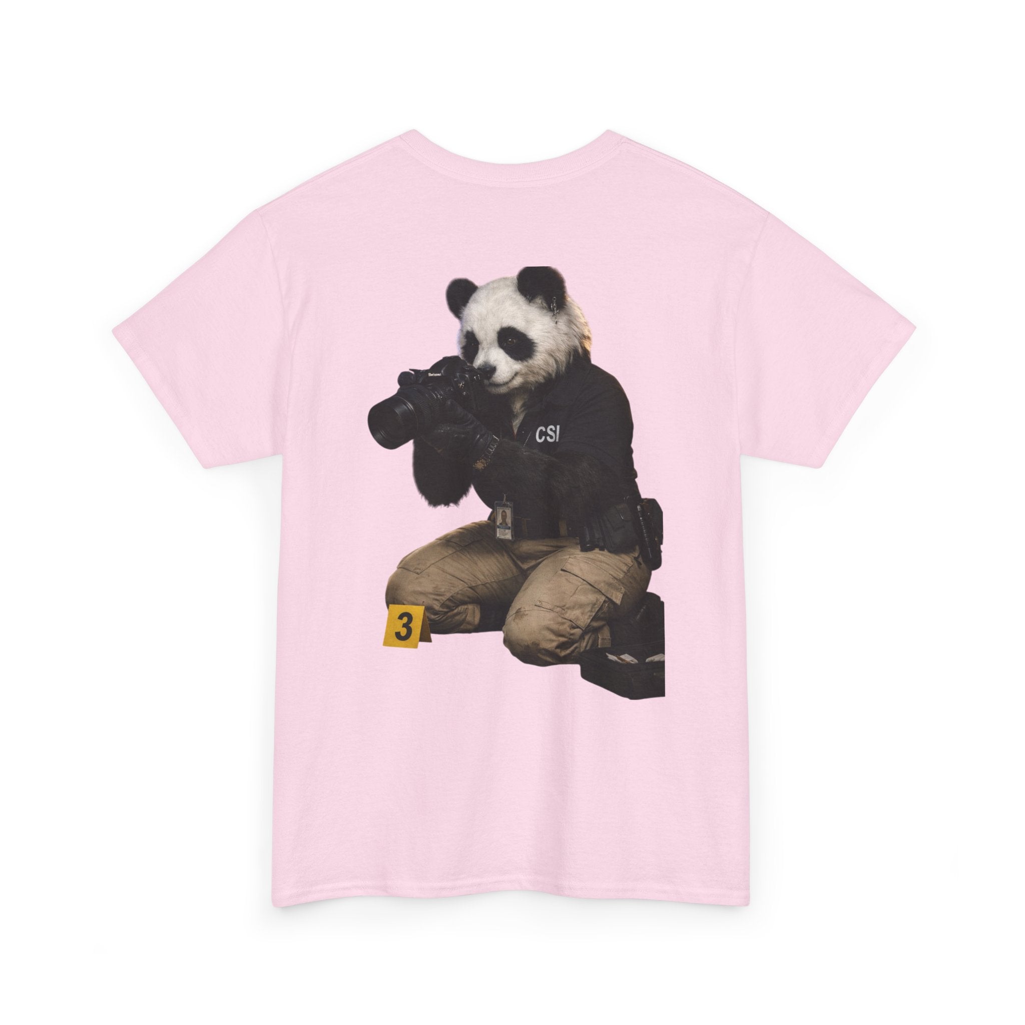 Panda Crime Scene T‑Shirt — CS Investigator Animal Graphic Tee