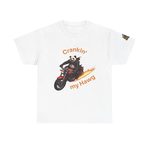 Crankin' My Hawg Motorcycle Panda T-Shirt