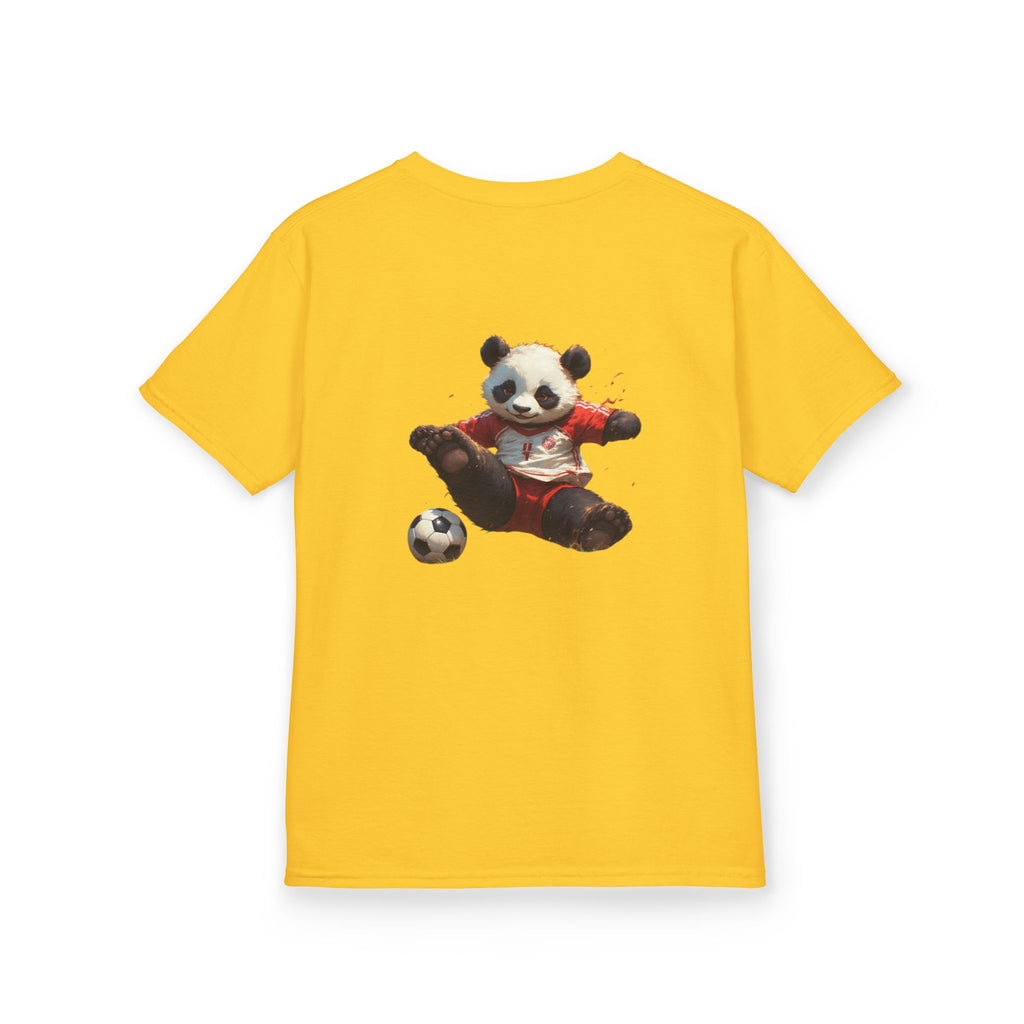 Kids Panda Soccer T‑Shirt — "Goon Panda Outfitters" Graphic Tee