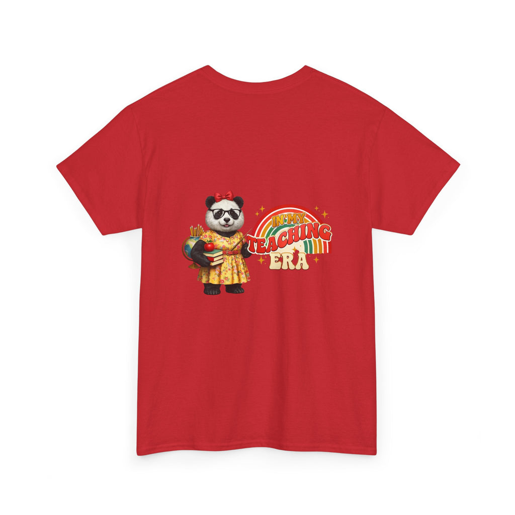 Panda Teacher Tee — 'Teaching Era' Retro Rainbow Teacher Appreciation Shirt