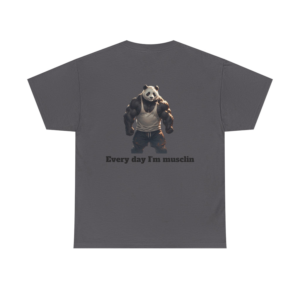 Every Day I'm Musclin Panda T-Shirt — Funny Gym Workout Tee