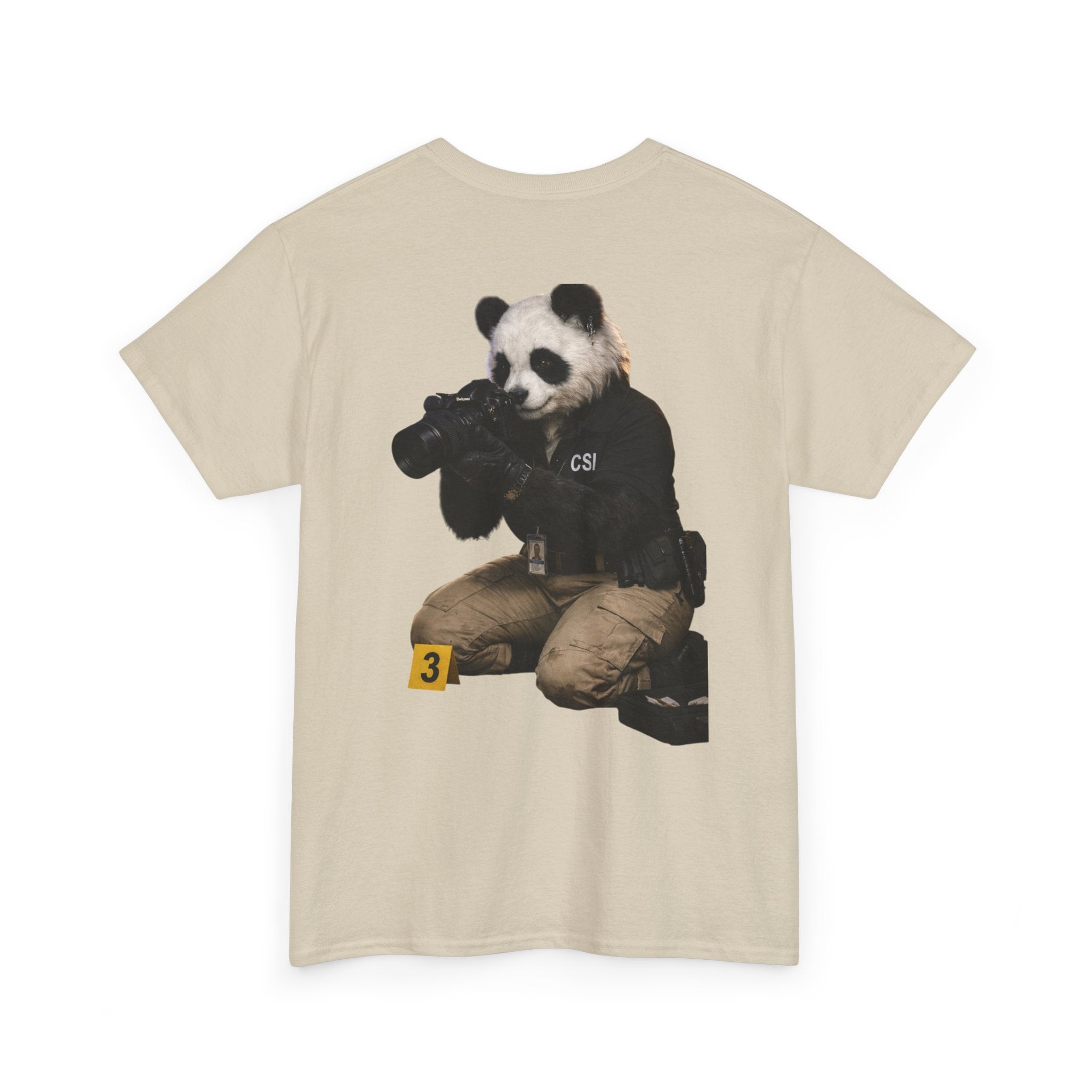 Panda Crime Scene T‑Shirt — CS Investigator Animal Graphic Tee