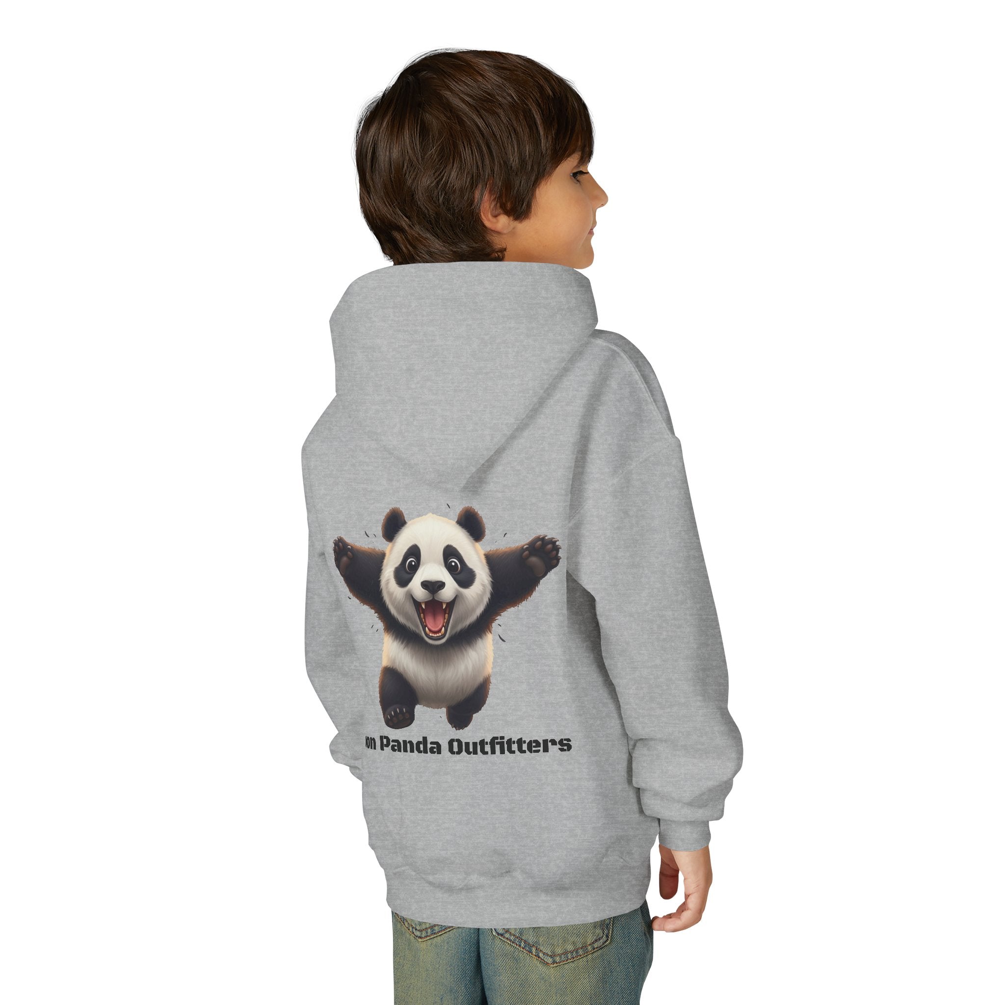 Youth Panda Hoodie - "Goon Squad" Cute Panda Graphic Kids Sweatshirt