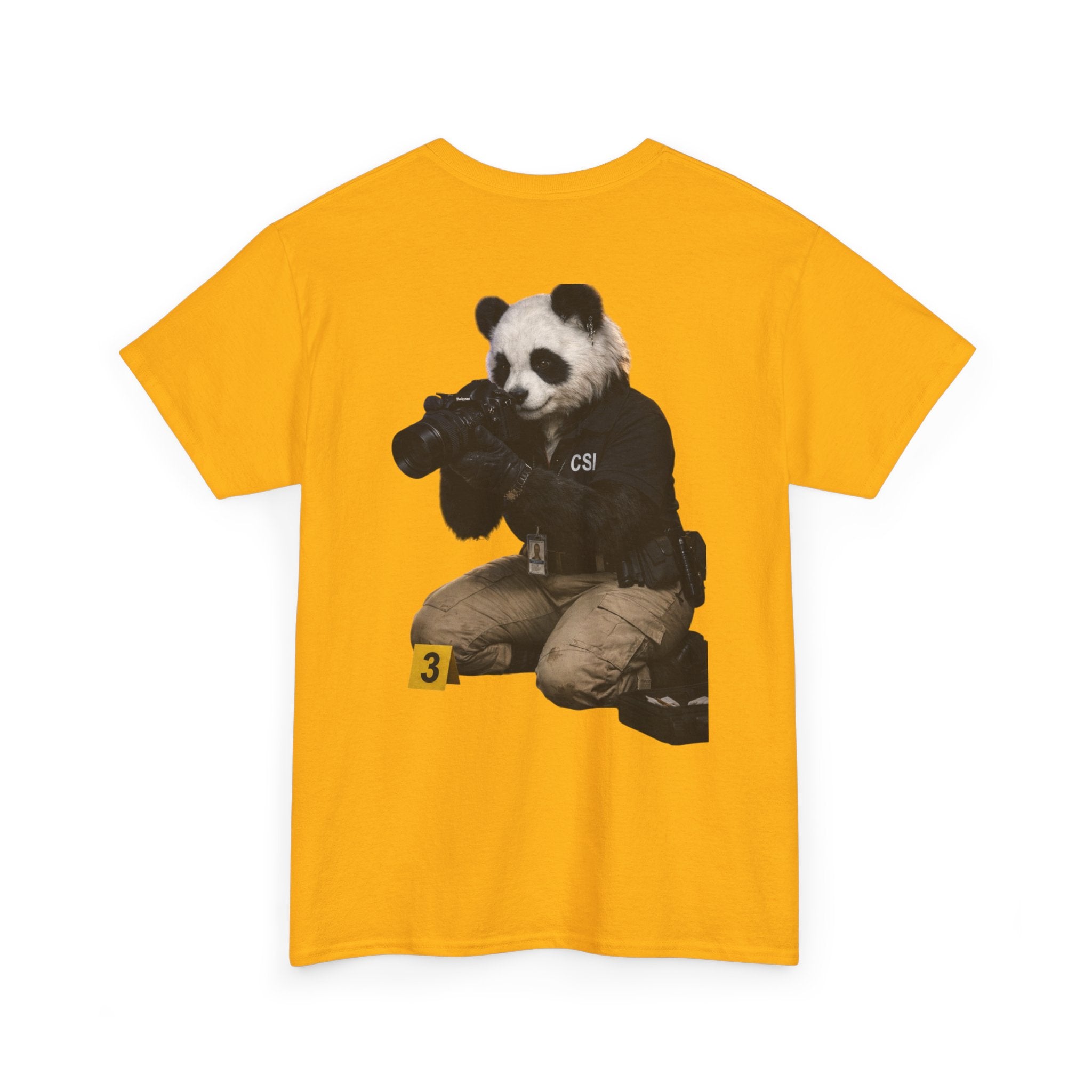 Panda Crime Scene T‑Shirt — CS Investigator Animal Graphic Tee