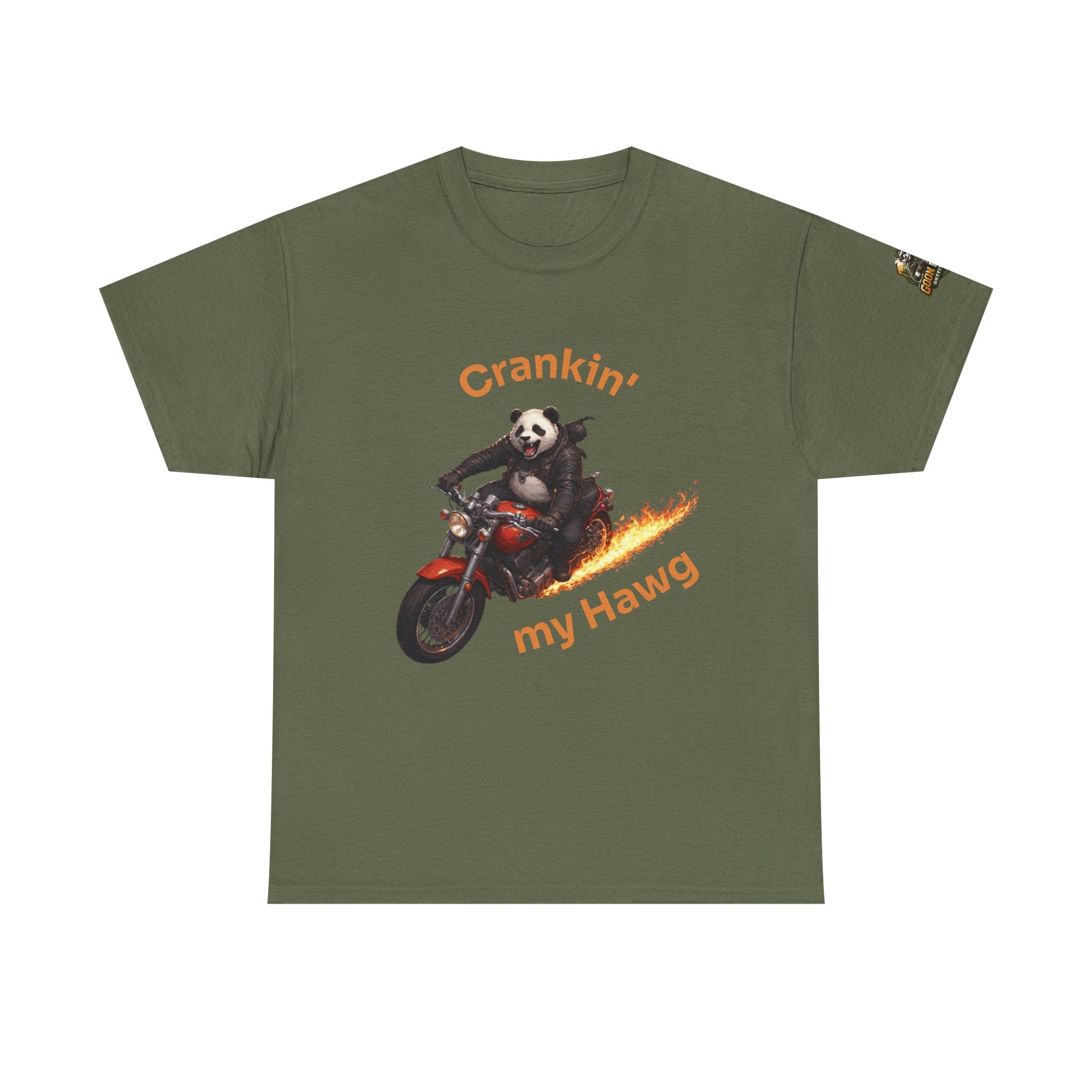 Crankin' My Hawg Motorcycle Panda T-Shirt