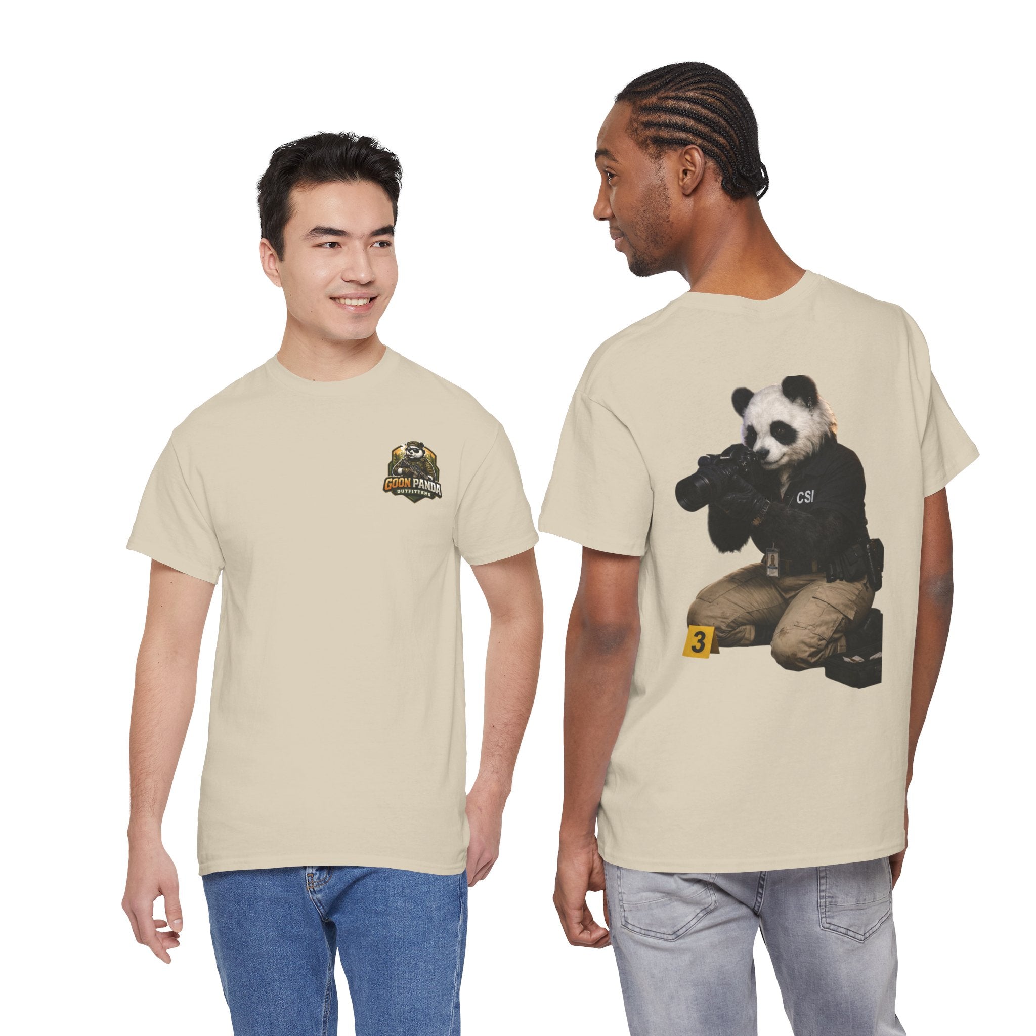 Panda Crime Scene T‑Shirt — CS Investigator Animal Graphic Tee