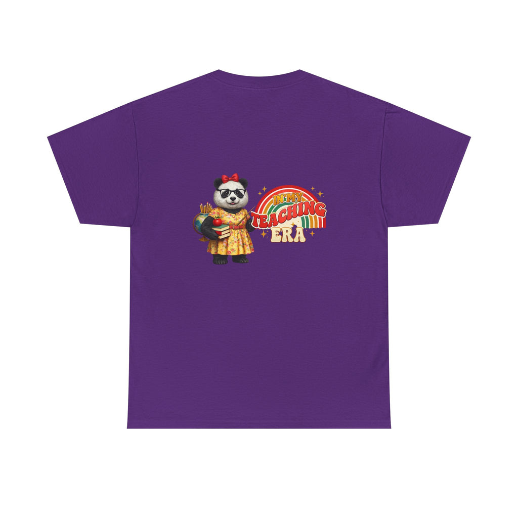 Panda Teacher Tee — 'Teaching Era' Retro Rainbow Teacher Appreciation Shirt