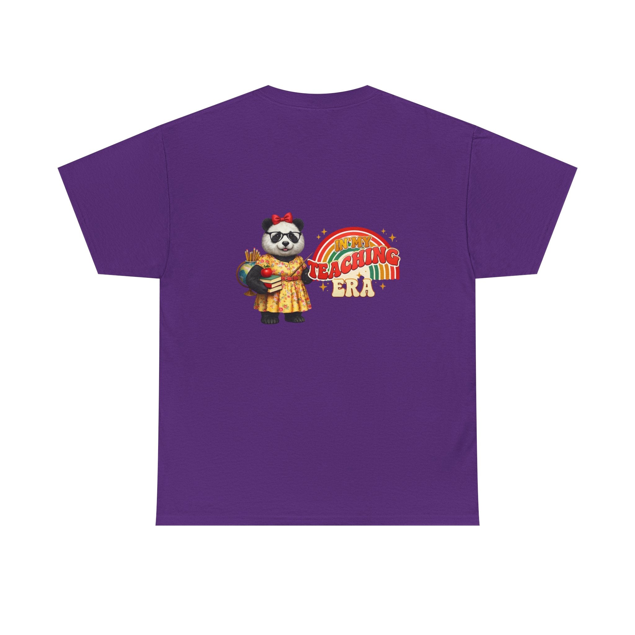 Panda Teacher Tee — 'Teaching Era' Retro Rainbow Teacher Appreciation Shirt