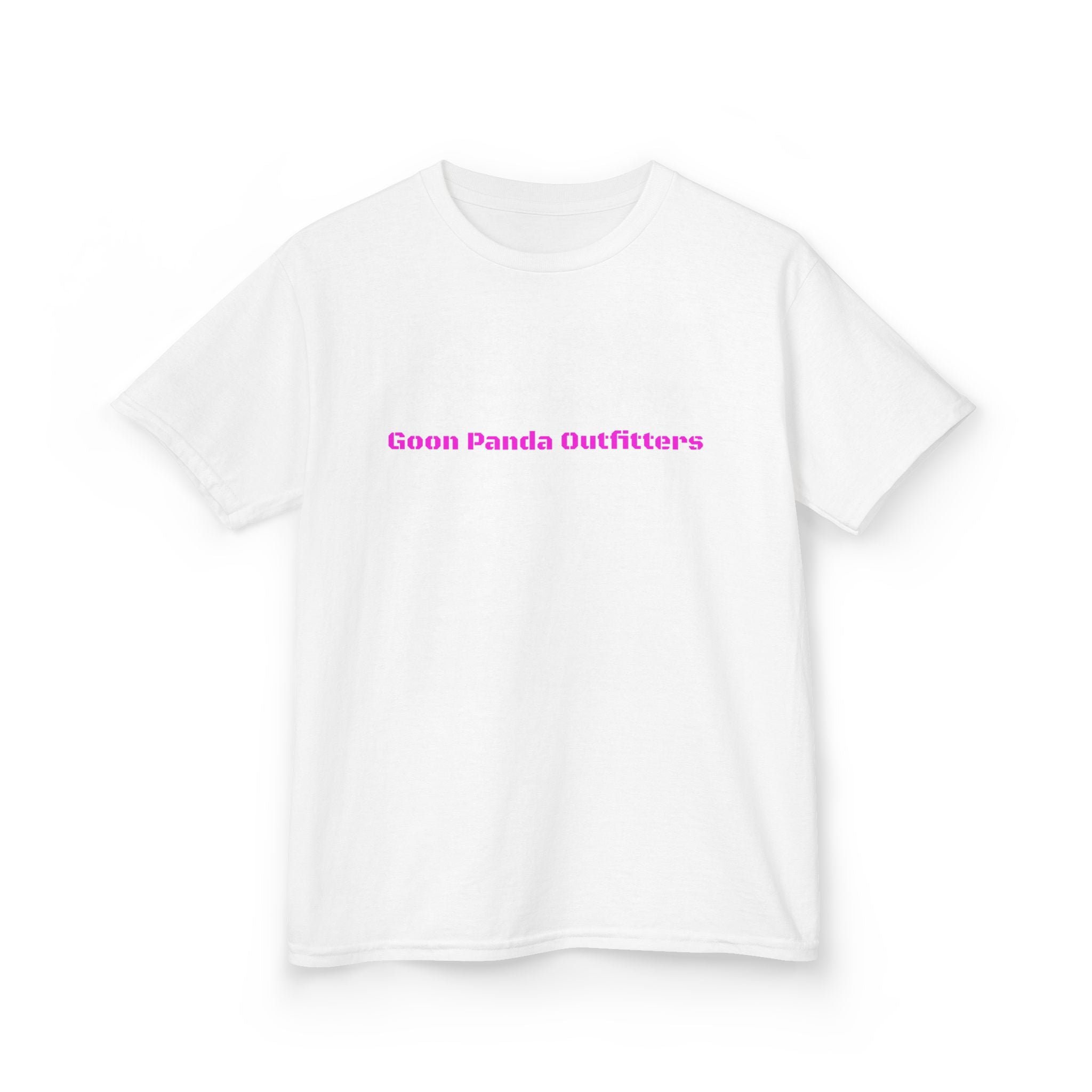 Kids Panda Tee - "Goon Panda Outfitters" Cute Panda with Hearts Kids T-Shirt