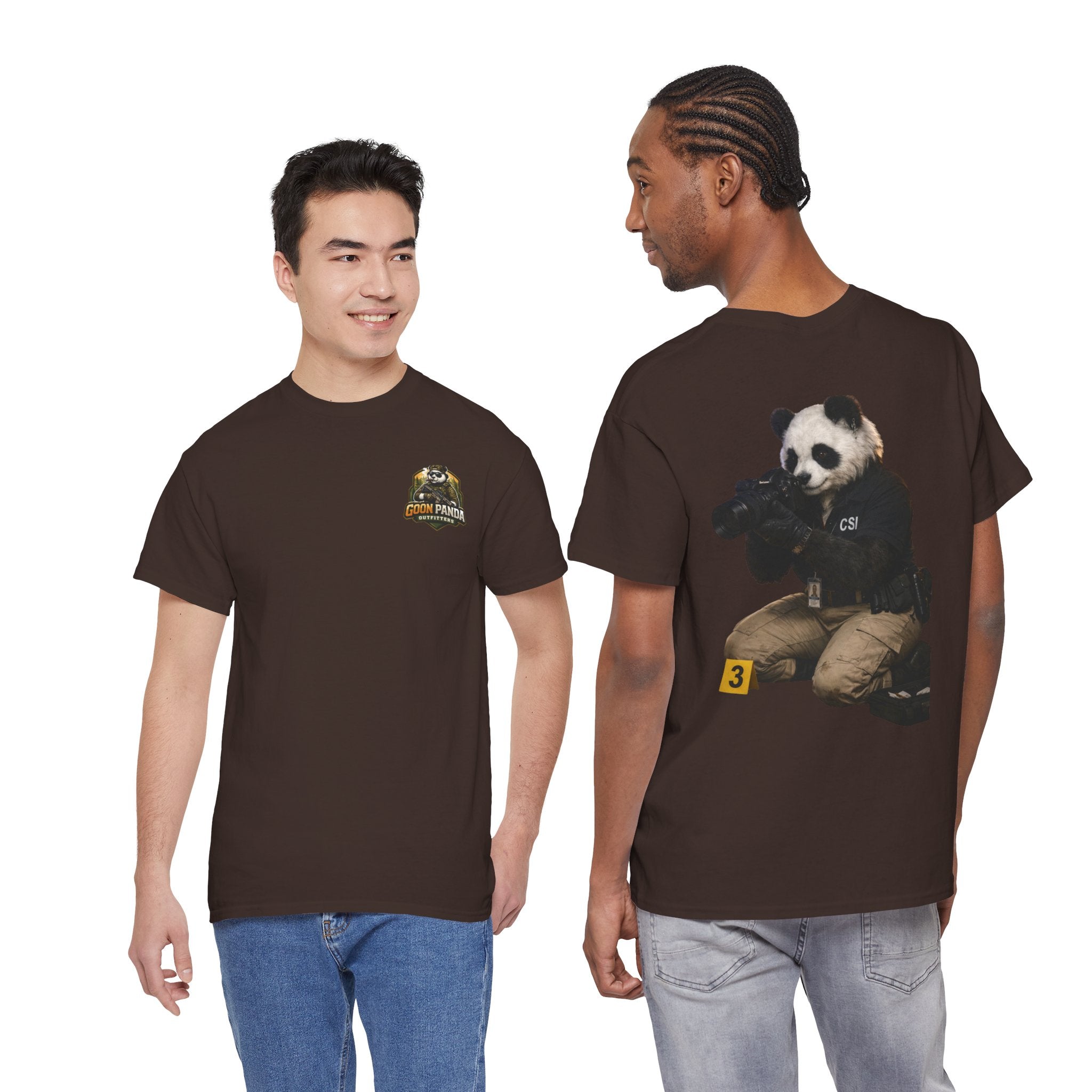 Panda Crime Scene T‑Shirt — CS Investigator Animal Graphic Tee