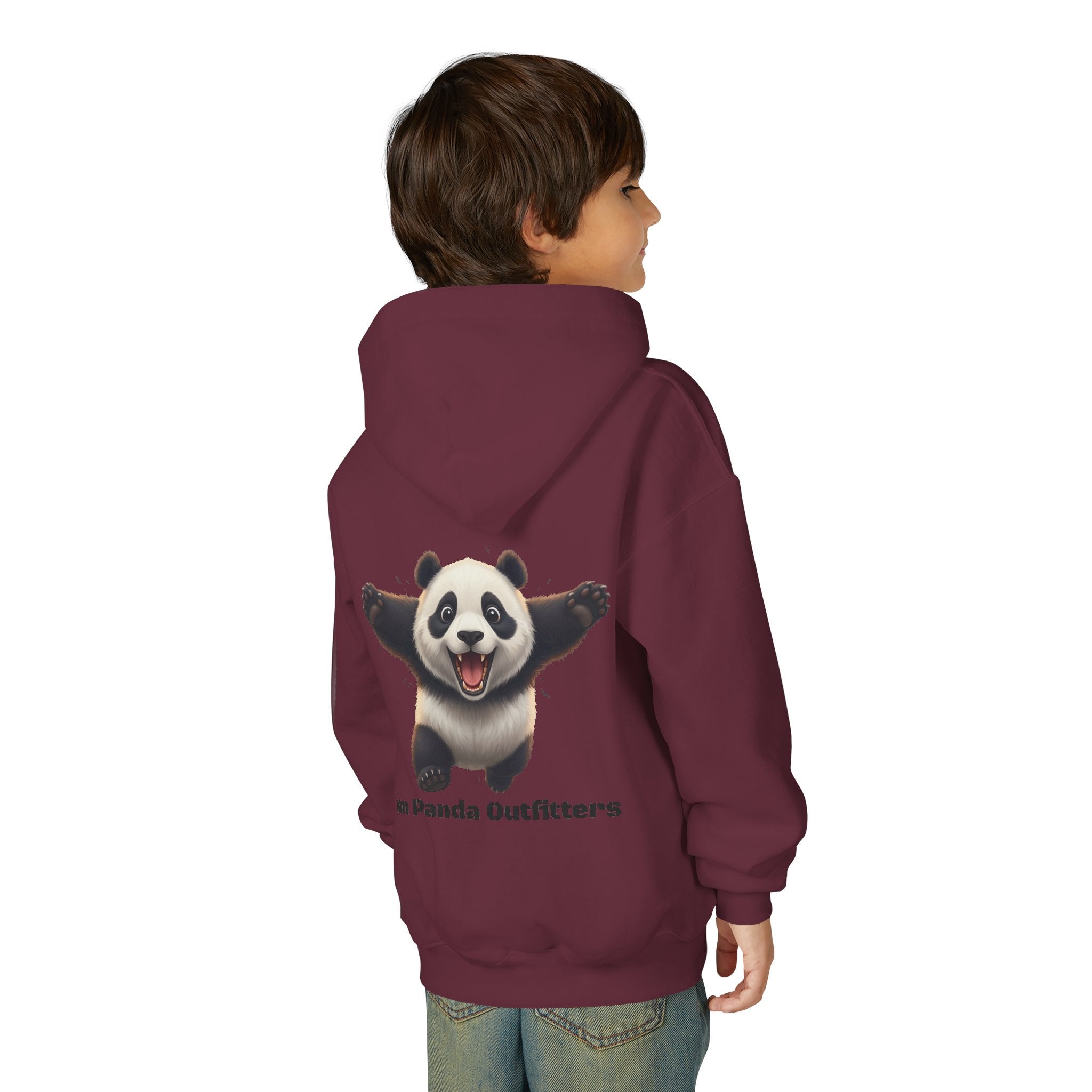 Youth Panda Hoodie - "Goon Squad" Cute Panda Graphic Kids Sweatshirt