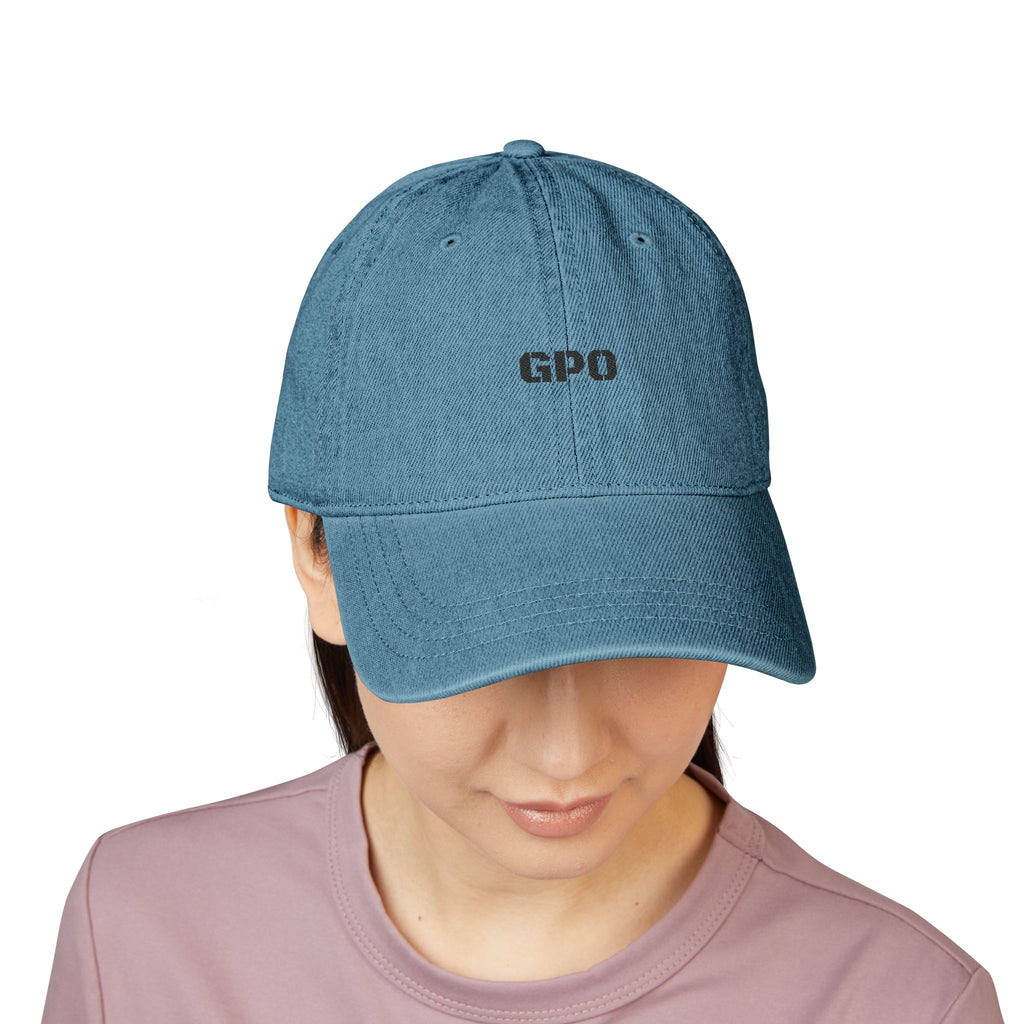 Embroidered Denim Hat