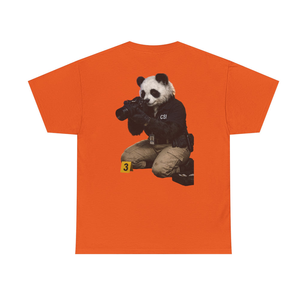 Panda Crime Scene T‑Shirt — CS Investigator Animal Graphic Tee
