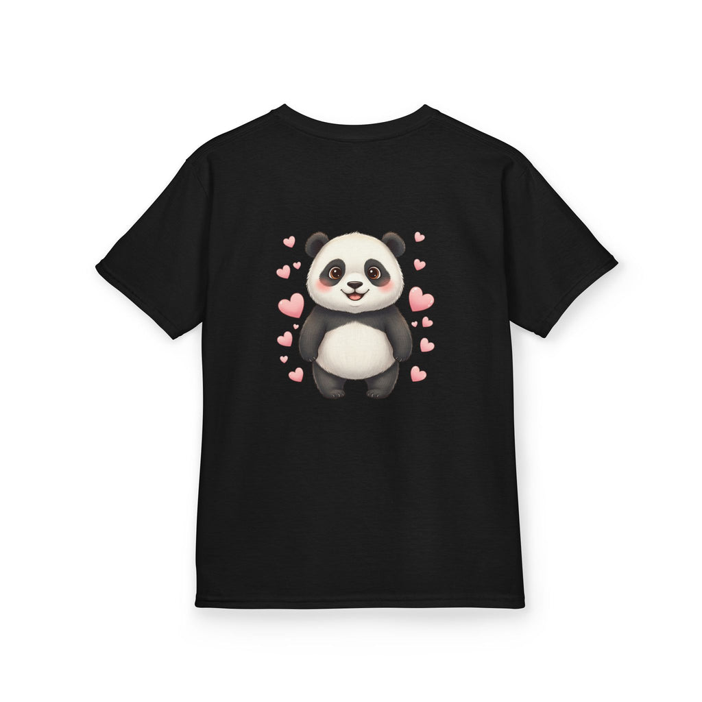 Kids Panda Tee - "Goon Panda Outfitters" Cute Panda with Hearts Kids T-Shirt