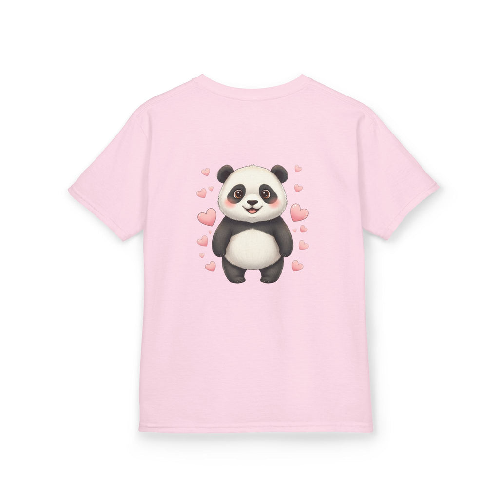 Kids Panda Tee - "Goon Panda Outfitters" Cute Panda with Hearts Kids T-Shirt