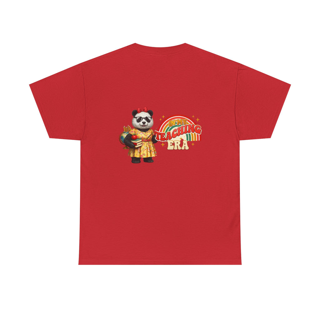 Panda Teacher Tee — 'Teaching Era' Retro Rainbow Teacher Appreciation Shirt