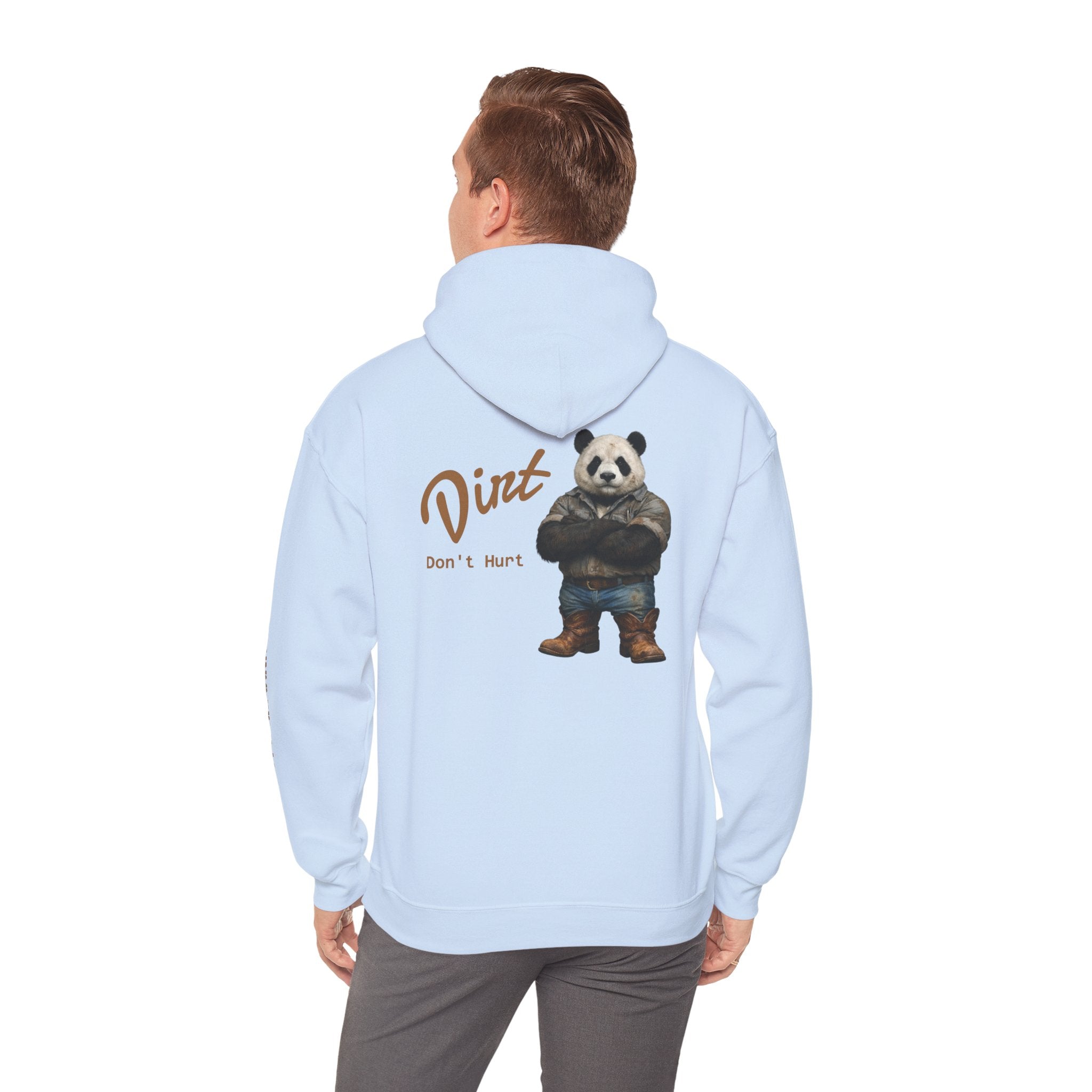 Panda 'Dirt Don't Hurt' Hoodie - Cute Vintage Bear Graphic Pullover