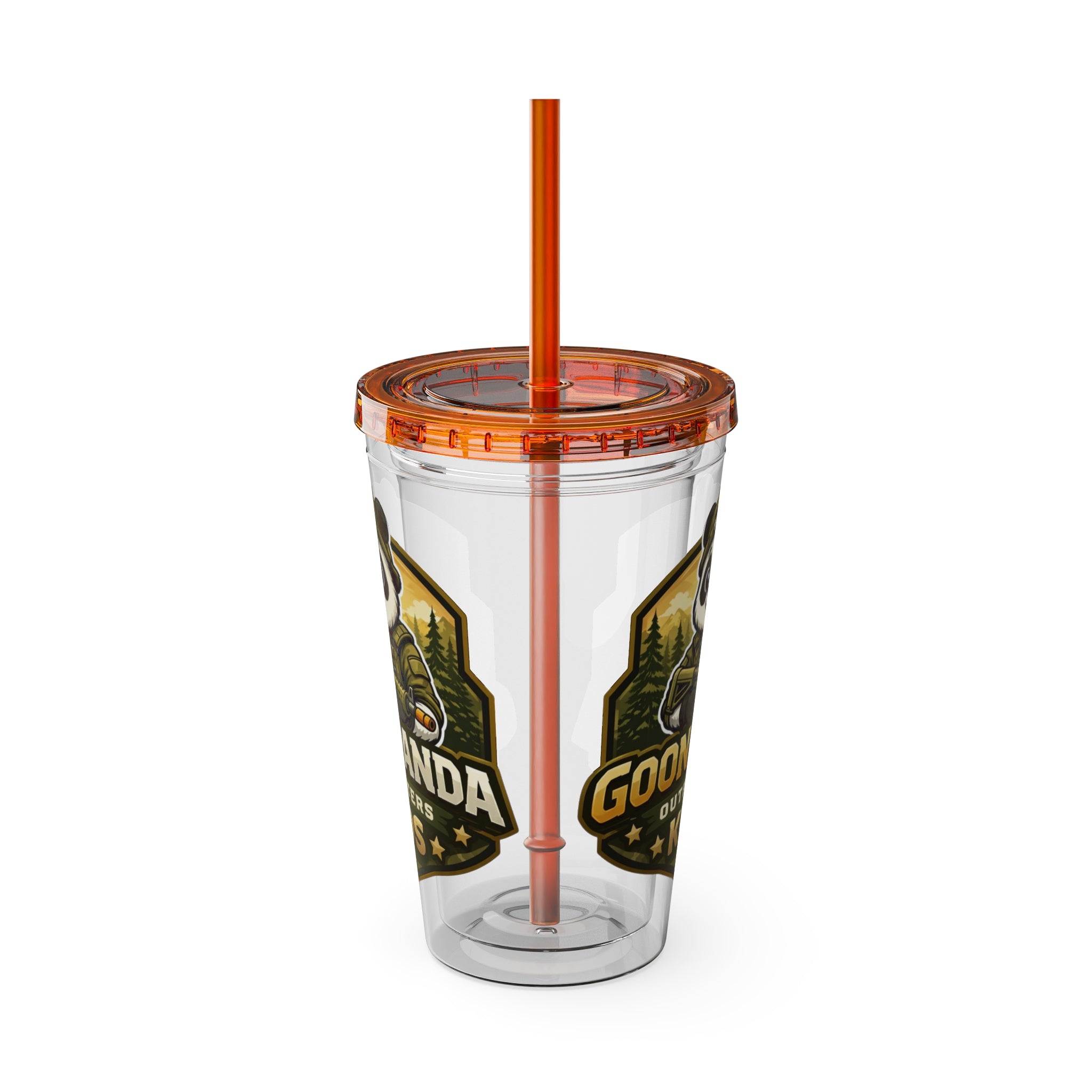 Panda Splash 16oz Tumbler with Straw — Goon Squad Kids Graphic