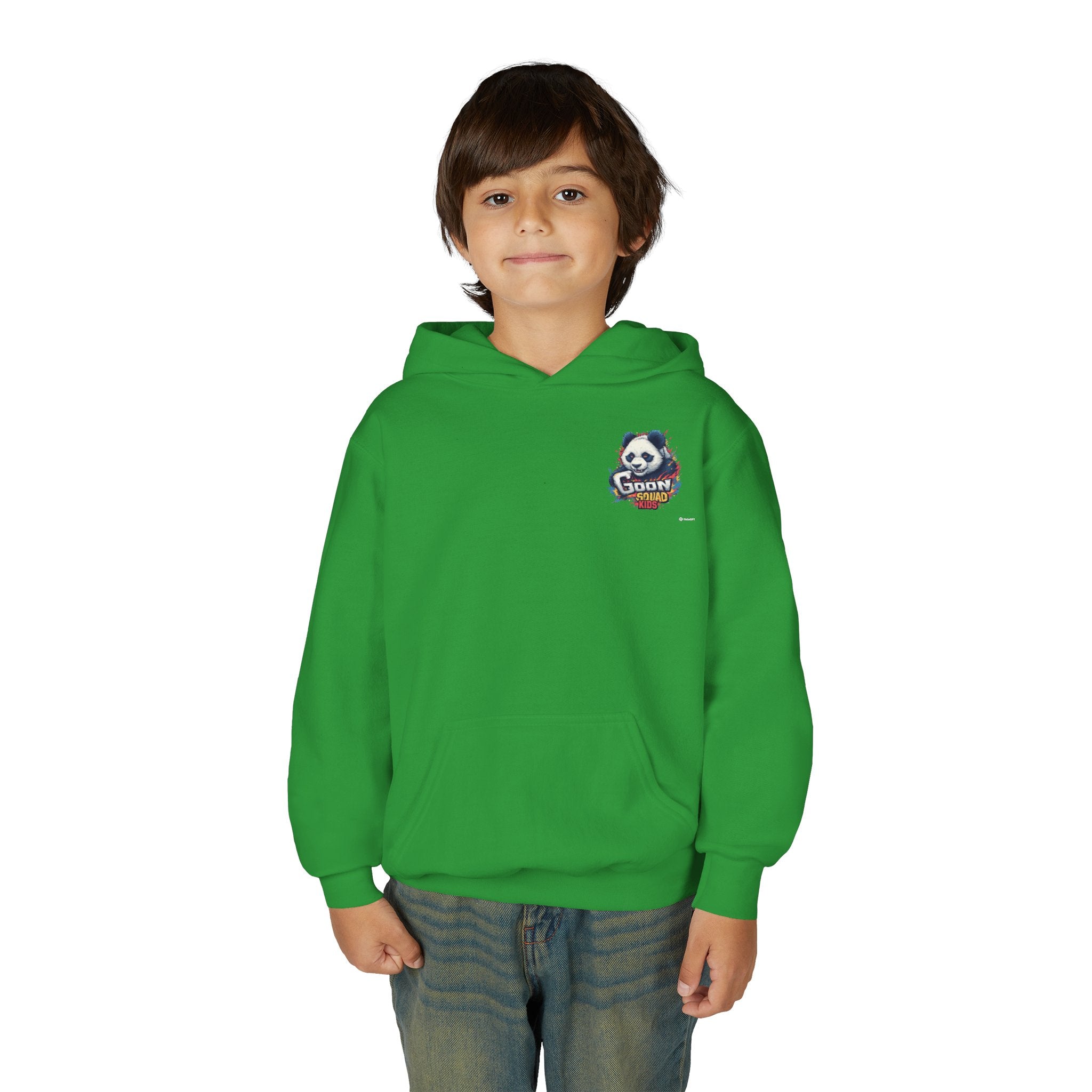 Kids Panda Cowboy Hoodie — “Goon Panda Outfitters” Graphic Youth Sweatshirt