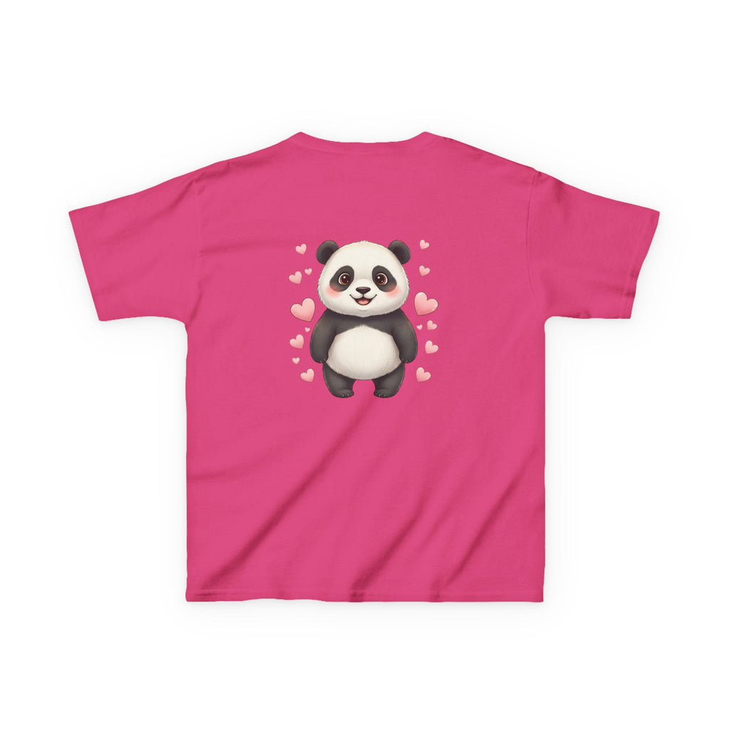 Kids Panda Tee - "Goon Panda Outfitters" Cute Panda with Hearts Kids T-Shirt